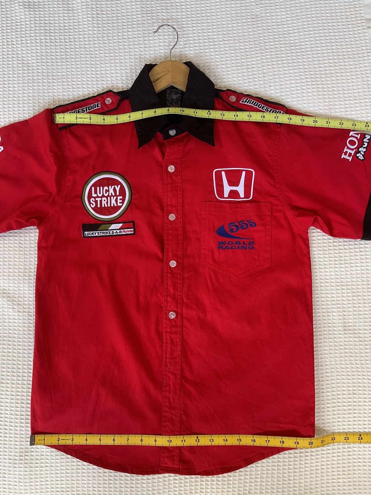 Rare🔥Vintage HONDA LUCKY STRIKE Button Shirt