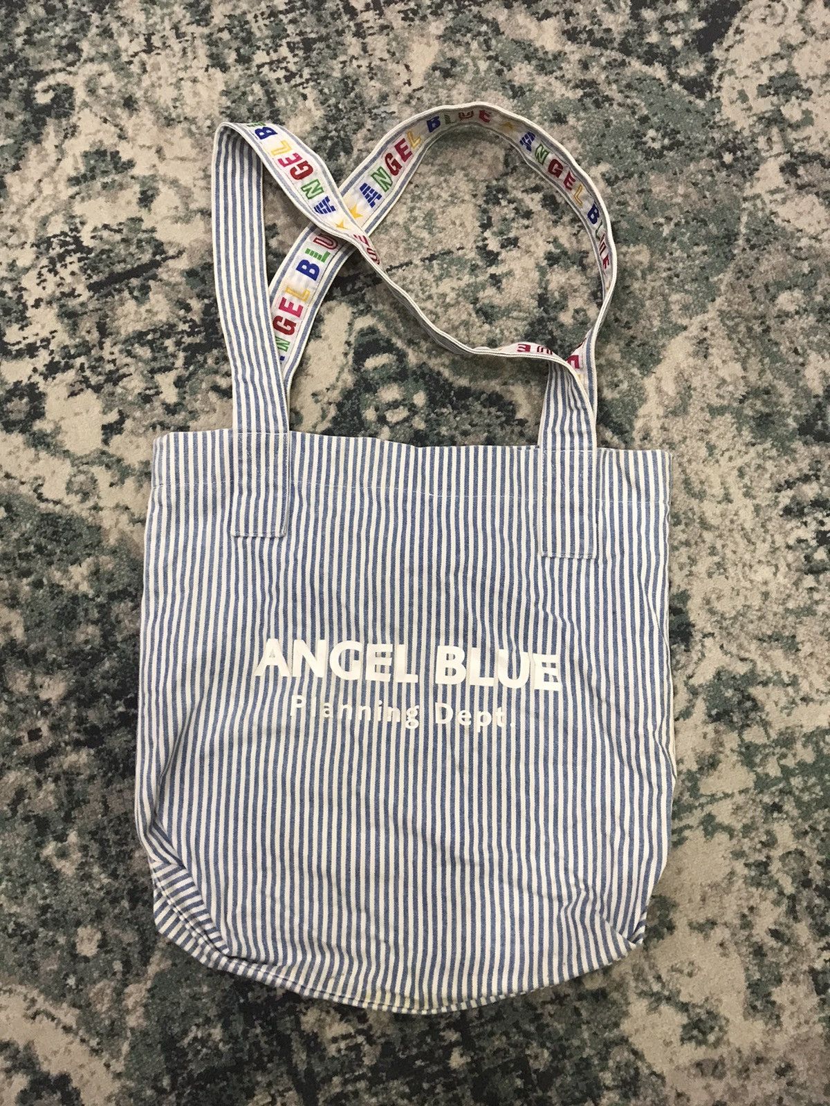 Hysteric Glamour 90s/Y2k Hickory Stripes Angel Blue Tote Bag Size ONE SIZE - 1 Thumbnail
