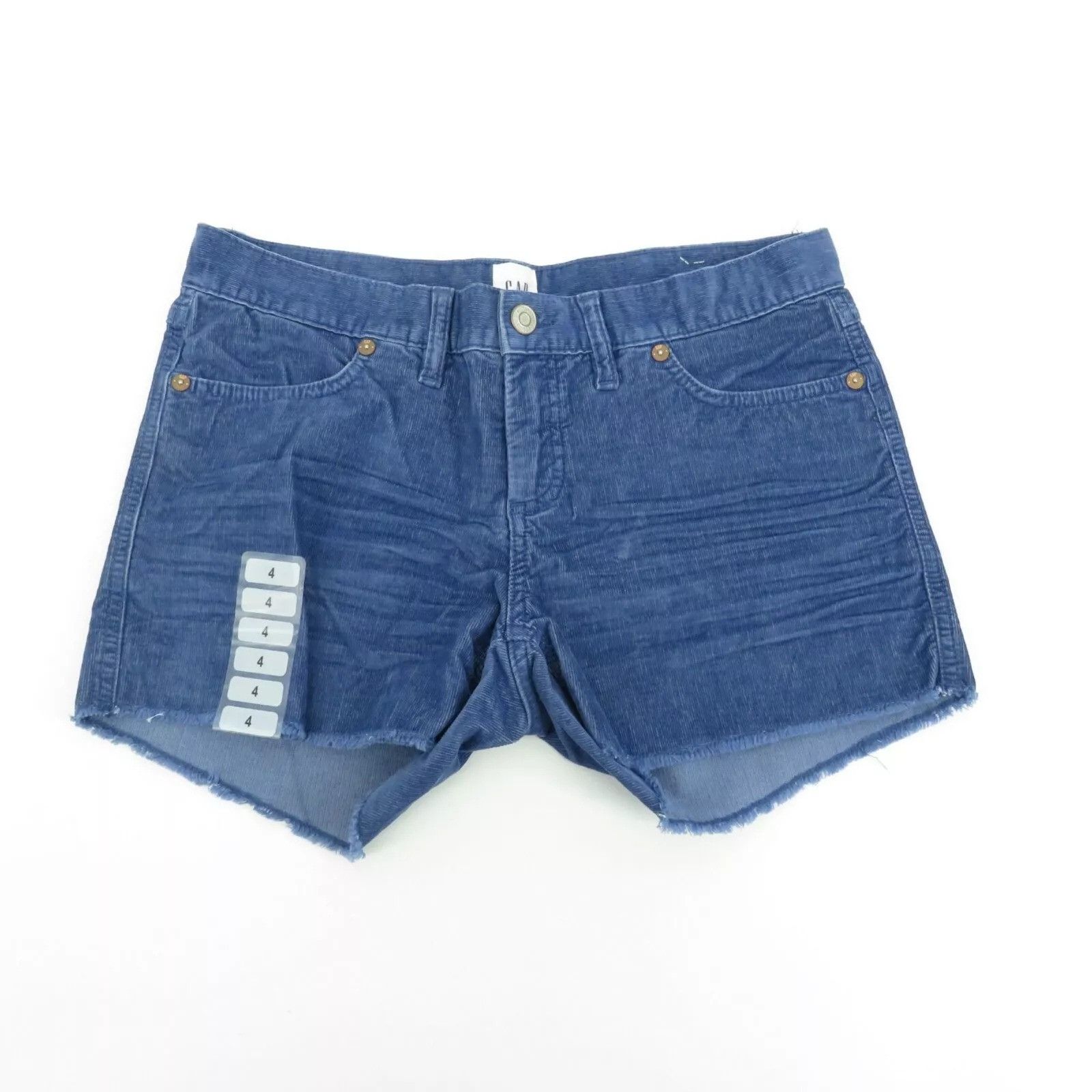 Gap Gap Women's Blue Corduroy Shorts Size 4 NWT $49.95 Size 27" / US 4 / IT 40 - 1 Thumbnail