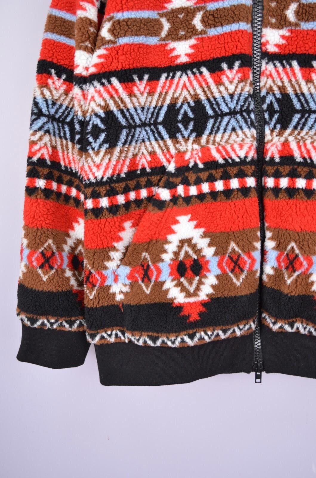 MSGM MSGM IKAT Mens Teddy Fleece Hooded Multicolor Jacket Size M Size US M / EU 48-50 / 2 - 3 Thumbnail