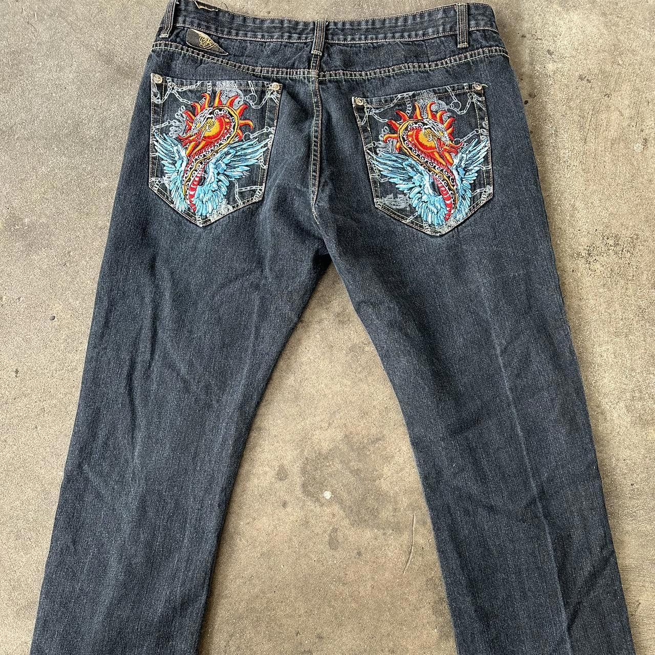 image of Vintage Christian AguilarEd Hardy Denim in Black, Men's (Size 38)