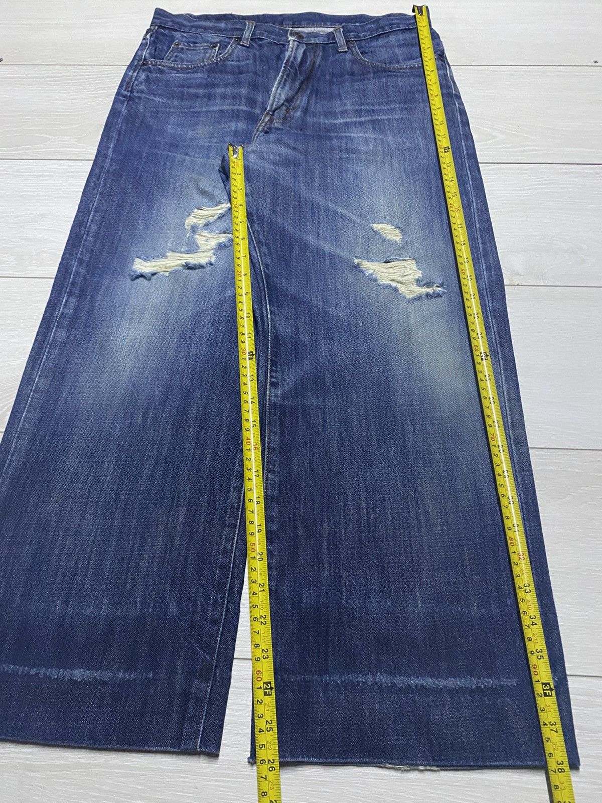 Japanese Brand Vintage Japanese Brand Gold Rush Distresssed Baggy Jeans Size US 32 / EU 48 - 14 Thumbnail