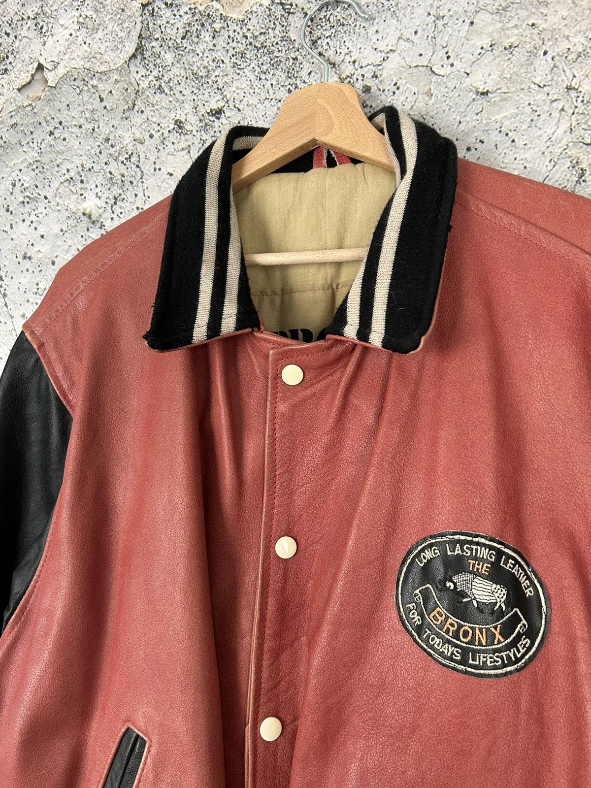 Genuine Leather Vintage Bronx Bomber Genuine Leather Jacket 90s Hype Rare Size US L / EU 52-54 / 3 - 3 Thumbnail