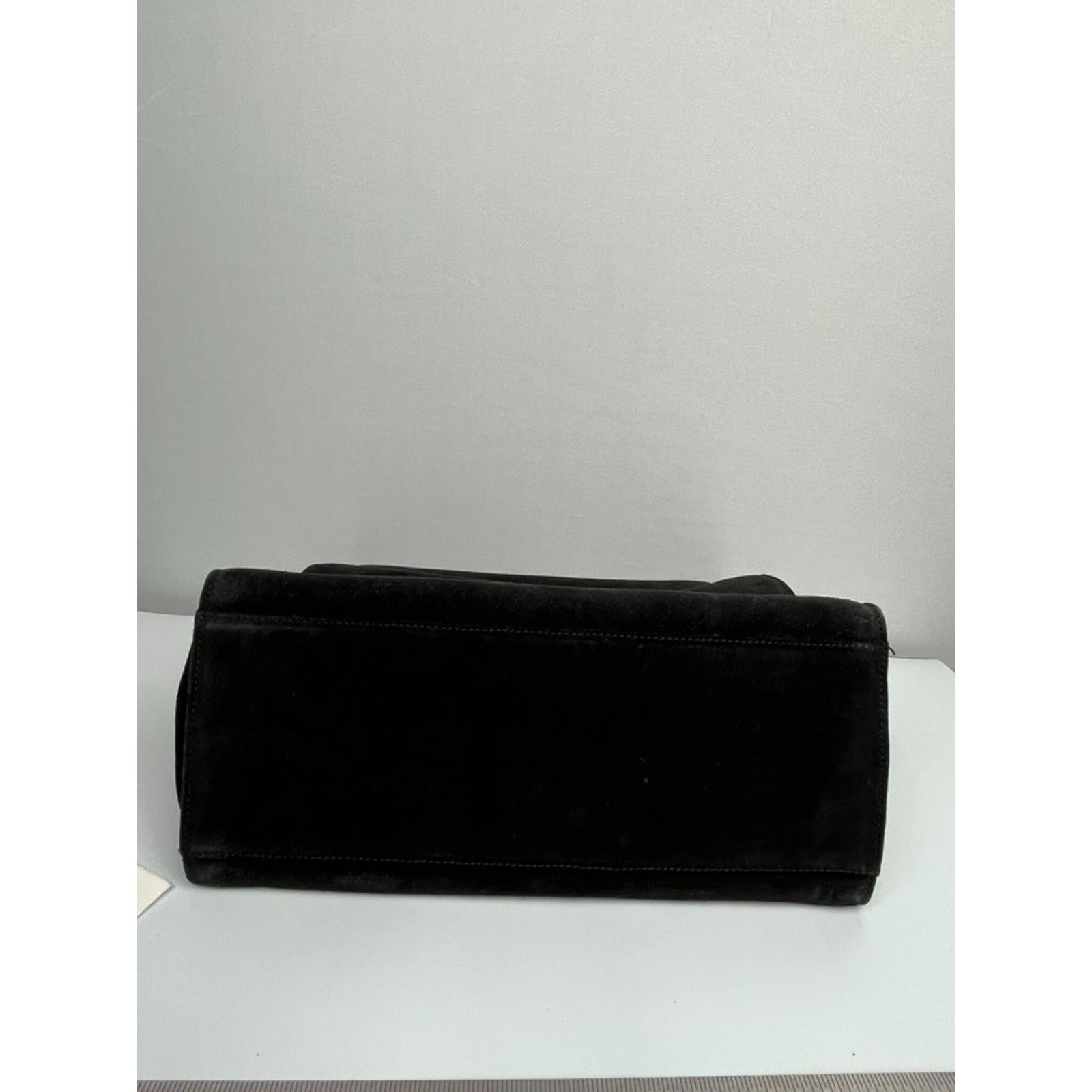 Gucci Gucci Black Suede Silver-Tone Handle Bag Vintage Size ONE SIZE - 11 Thumbnail
