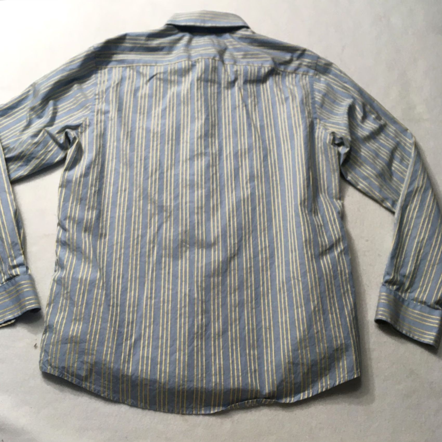 Michael Kors Michael Kors Shirt Mens L Blue Button Down taylored Fit Striped Long Sleeve Size US L / EU 52-54 / 3 - 6 Thumbnail