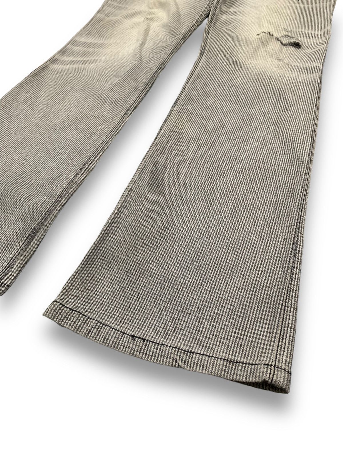 If Six Was Nine Japanese Brand Houndstooth Clawmark Faded Bootcut Punk Jeans Size US 34 / EU 50 - 10 Thumbnail