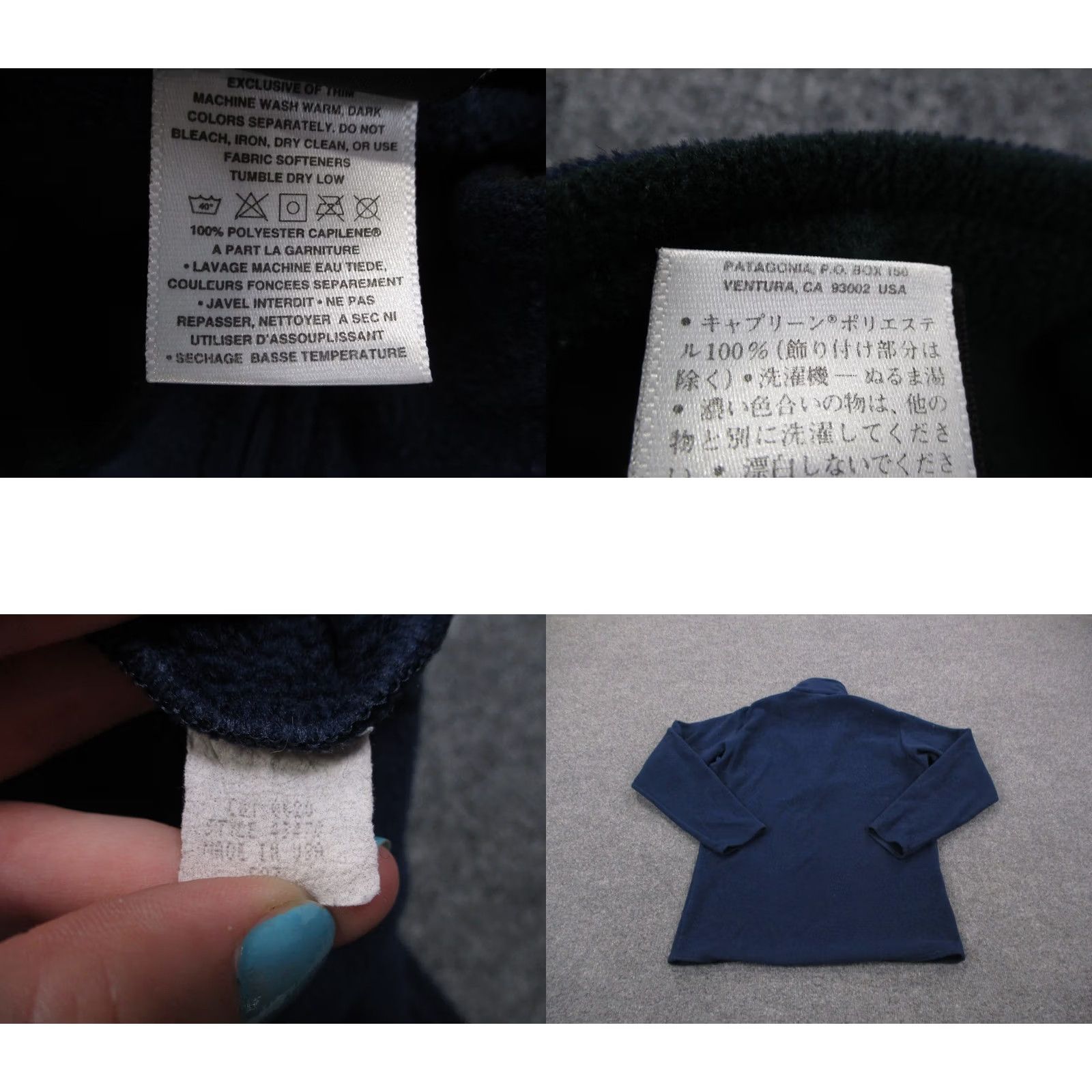 Patagonia Patagonia Jacket Mens M Navy Blue Capilene Hiking Camping USA Made 43470 Size US M / EU 48-50 / 2 - 8 Thumbnail