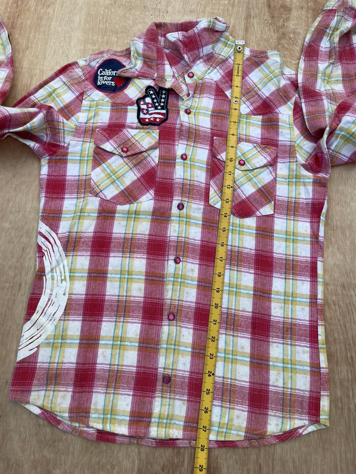 Hysteric Glamour × Japanese Brand Y2k K.U.I Patchwork shirt Size US L / EU 52-54 / 3 - 13 Thumbnail