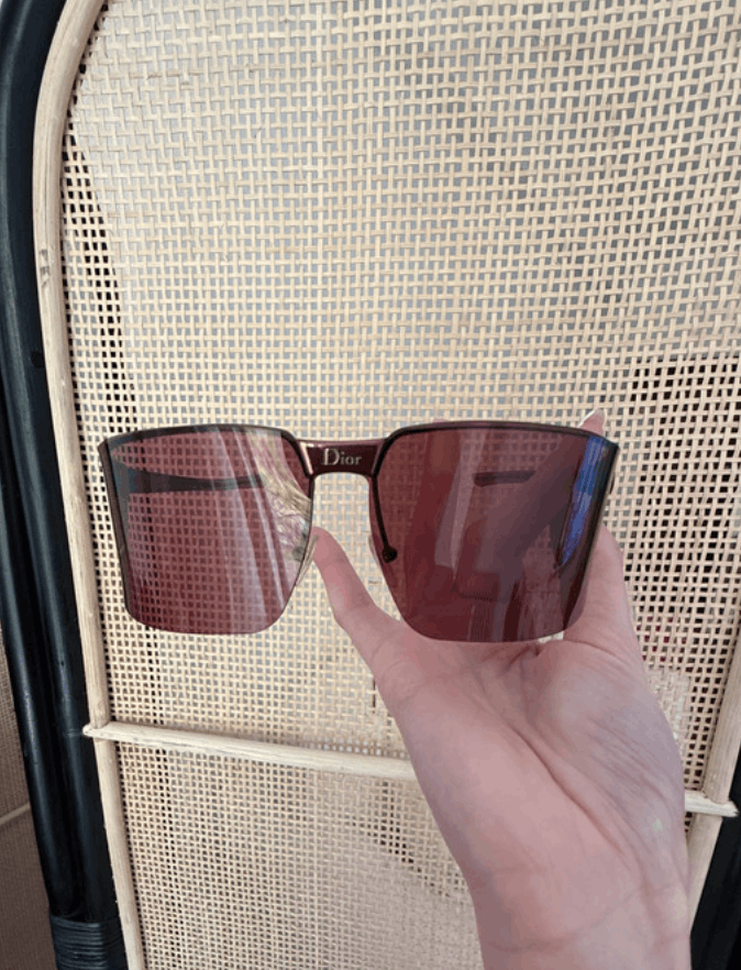 Dior Sunglasses Gypsy Ski Bike Motard Mask Rimless Vintage