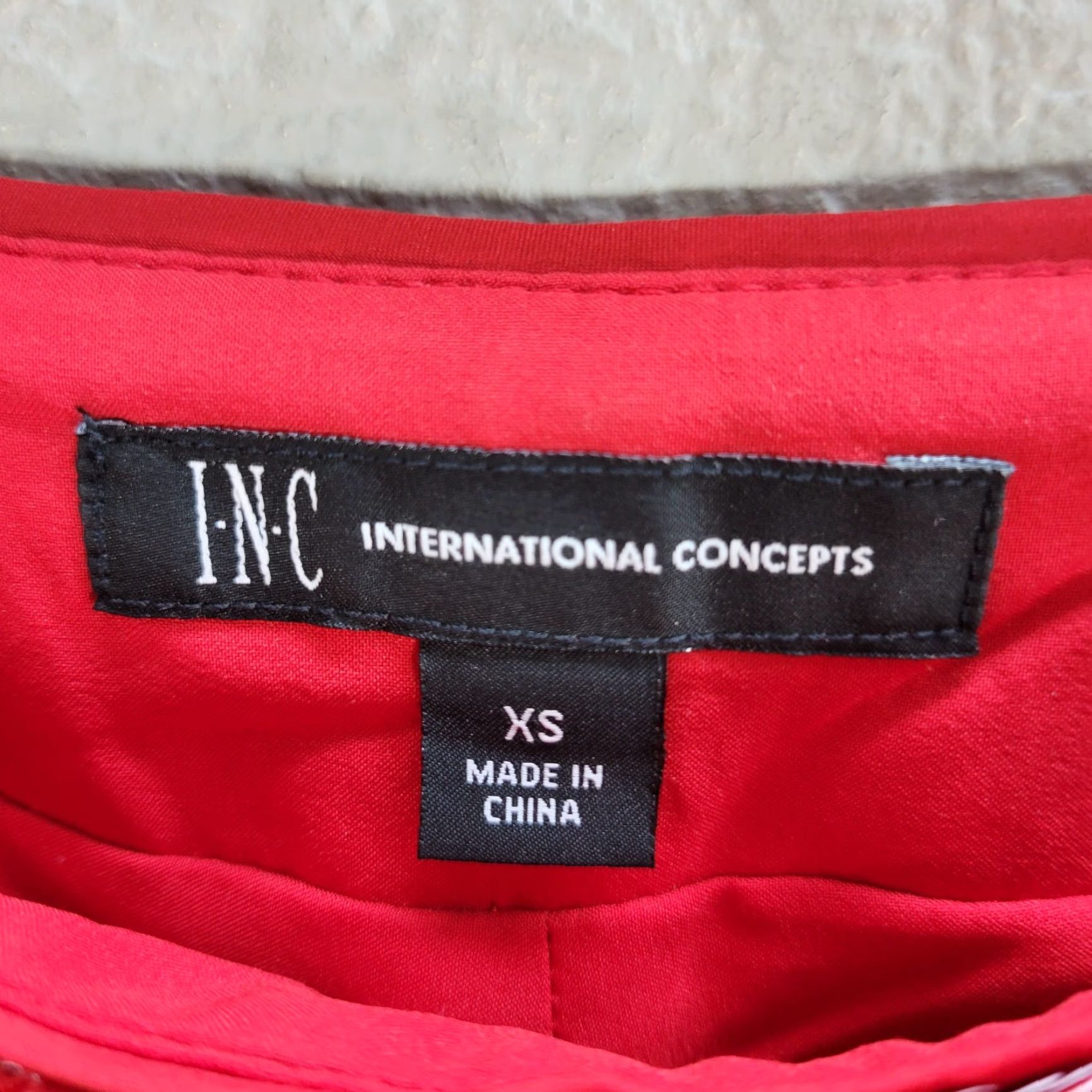Vintage INC Womens International Concepts Tie Waist Sequin Side Slit Pants XS Red Bootcut Baggy? No, Pants is enough Size 26" / US 2 / IT 38 - 3 Thumbnail