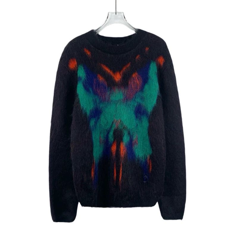 Louis Vuitton Louis Vuitton 23 Black Butterfly Intarsia Mohair Crew Neck Size US M / EU 48-50 / 2 - 1 Thumbnail