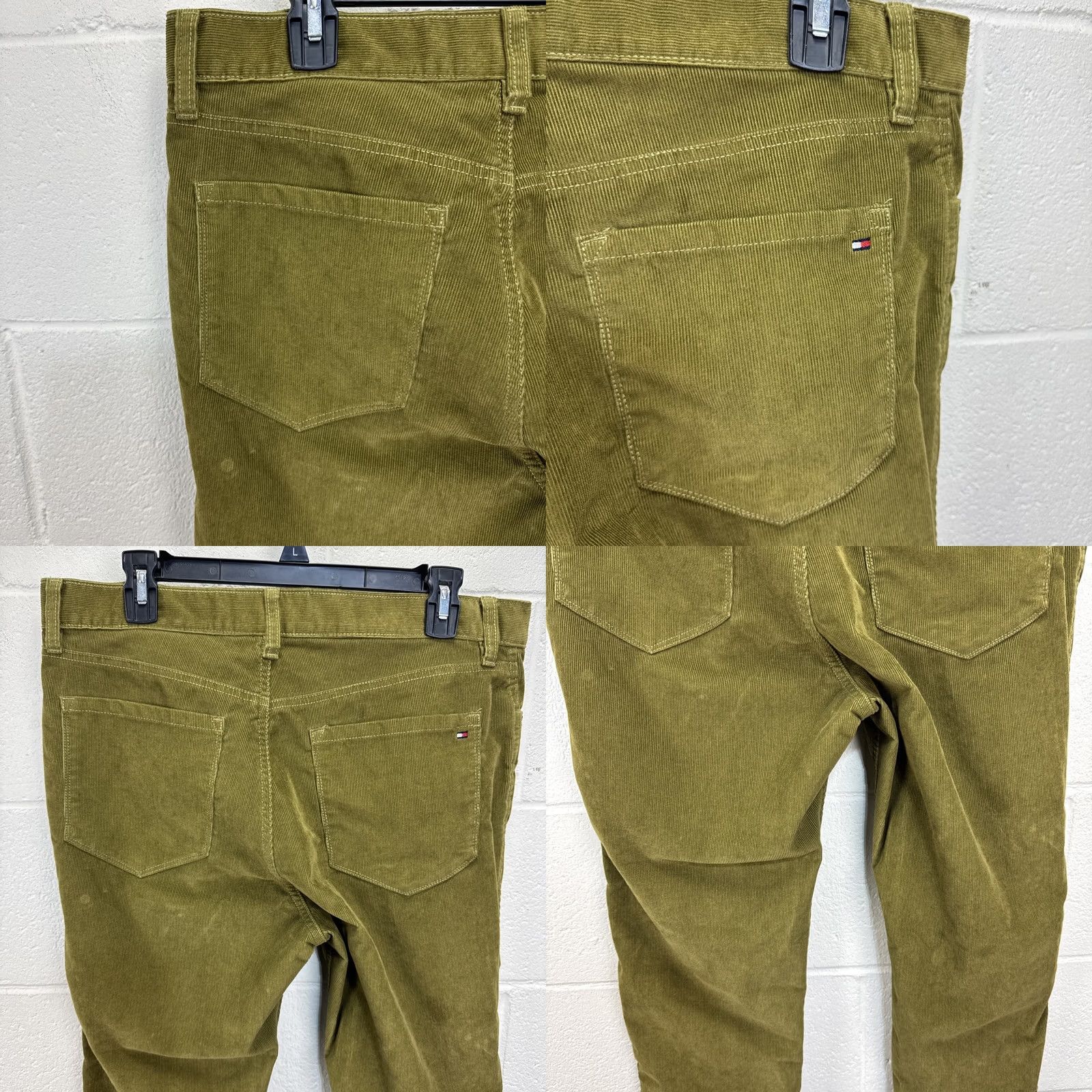 Tommy Hilfiger VINTAGE Tommy Hilfiger Corduroy Pants Mens 34x32 Olive Green Pants Straight Tapered Size US 34 / EU 50 - 8 Thumbnail
