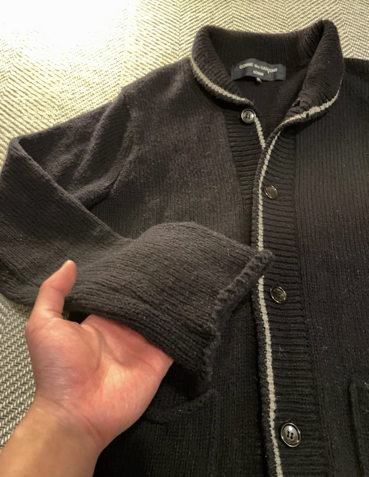 Comme des Garcons COMME DES GARCONS HOMME Wool Knit Cardigan K24 Size US M / EU 48-50 / 2 - 5 Thumbnail