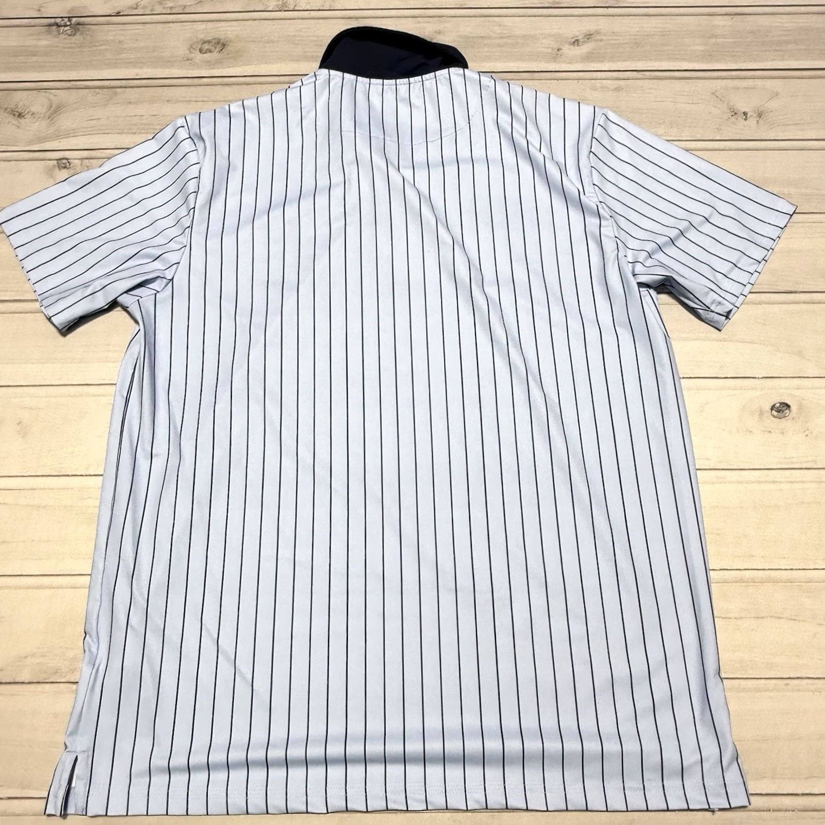 Vintage Barstool Sports Polo Shirt Mens XL Blue Striped Short Sleeve Collar Button Regular Fit Golf Casual Size US XL / EU 56 / 4 - 3 Thumbnail