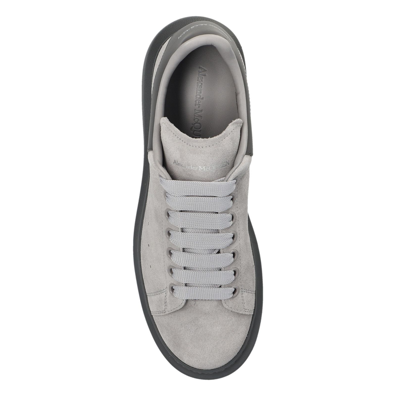 Alexander McQueen ALEXANDER MCQUEEN Oversized Men's Gray/Silver Suede Sneakers Size US 15 / EU 48 - 5 Thumbnail