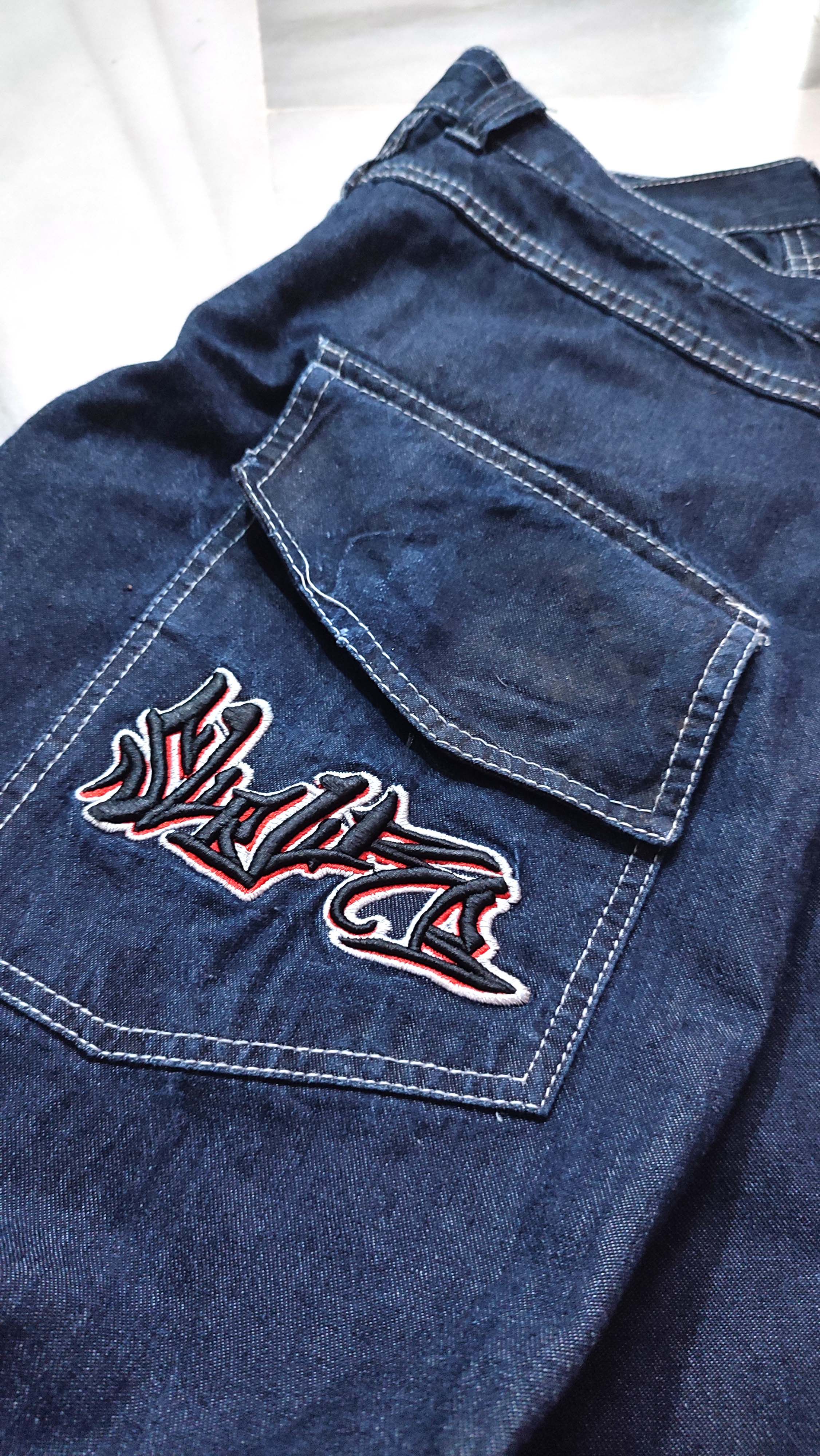 Vintage Y2k Deadstock Vintage Ultra Wide Leg Jeans Size 28" / US 6 / IT 42 - 4 Thumbnail