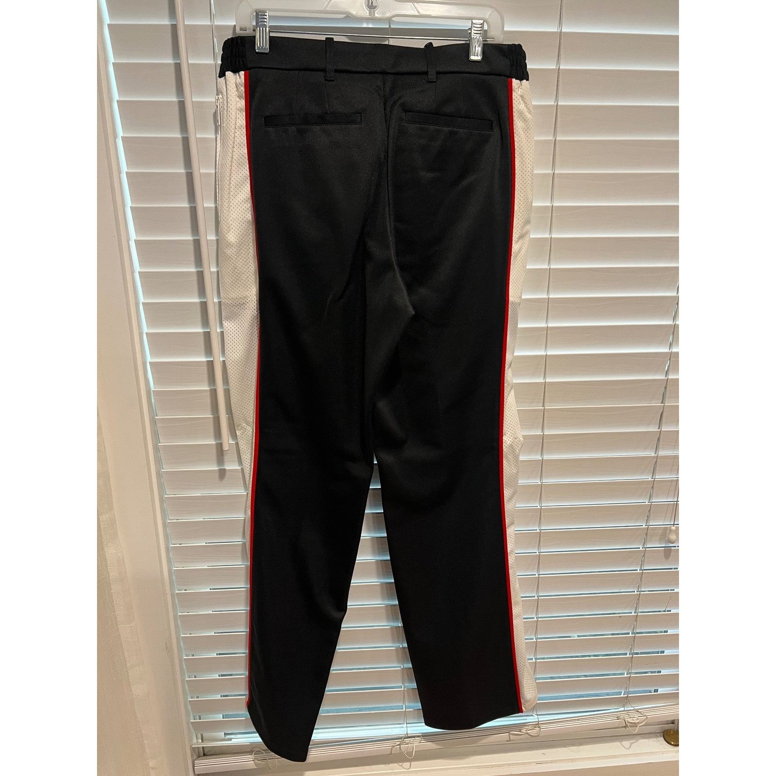 Burberry Burberry Mens Trousers Black White Red Side Mesh Stripe Pant Size US 34 / EU 50 - 7 Thumbnail