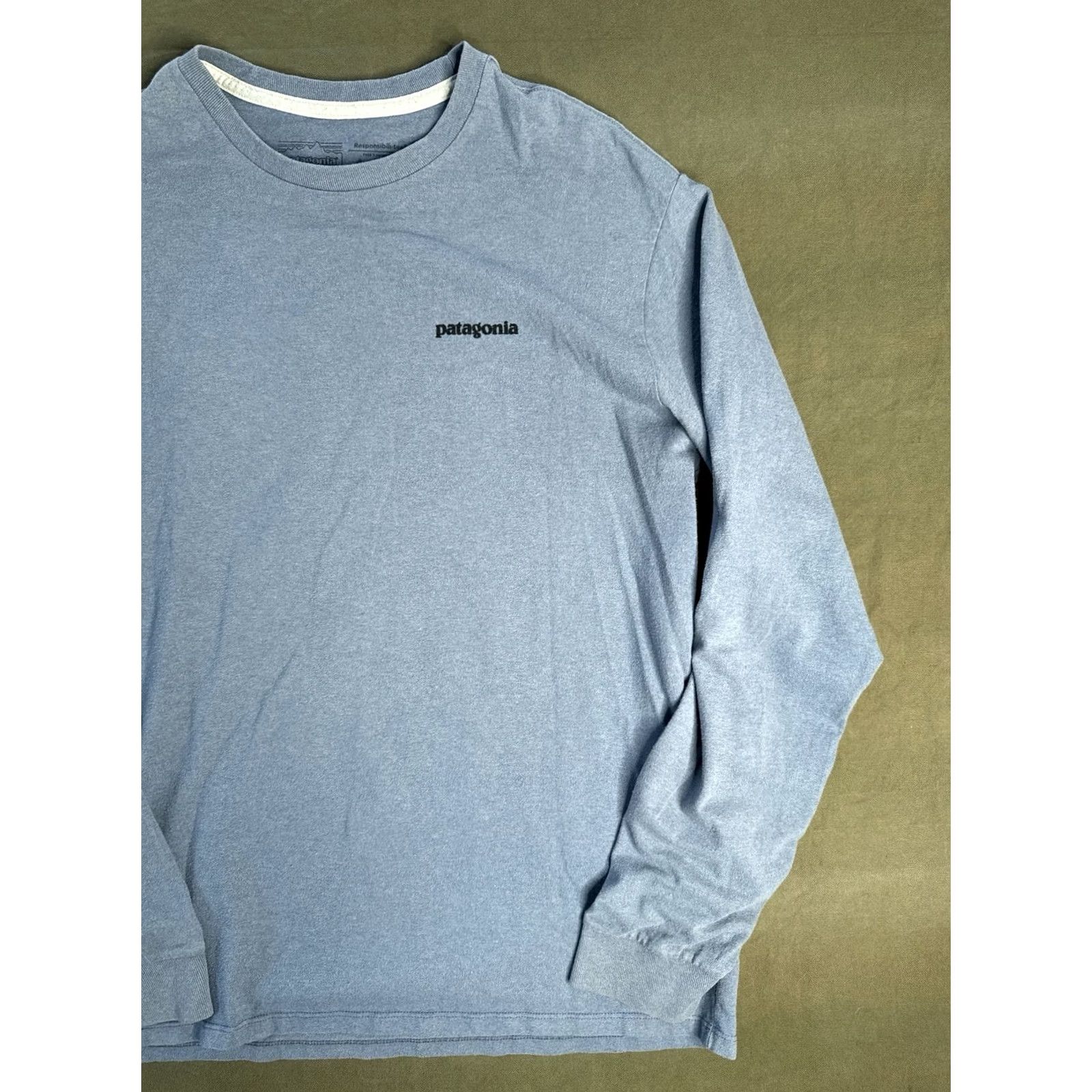 Patagonia Patagonia Shirt Men M Blue Trout Graphic Long Sleeve Crew Neck Responsibili-Tee Regular Fit Size US M / EU 48-50 / 2 - 4 Thumbnail