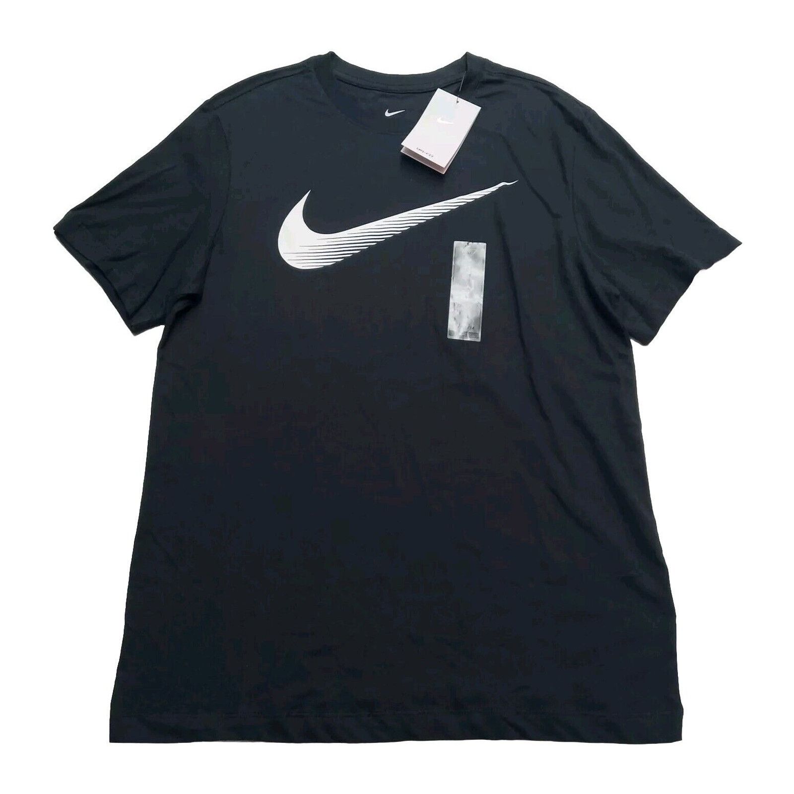 Nike Nike Dri-FIT Swoosh Training T-Shirt Men's M Black/White Size US M / EU 48-50 / 2 - 1 Thumbnail