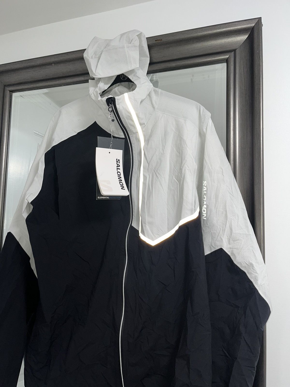 Salomon SALOMON Bonatti Trail Jacket Pertex black and white Size US M / EU 48-50 / 2 - 2 Thumbnail