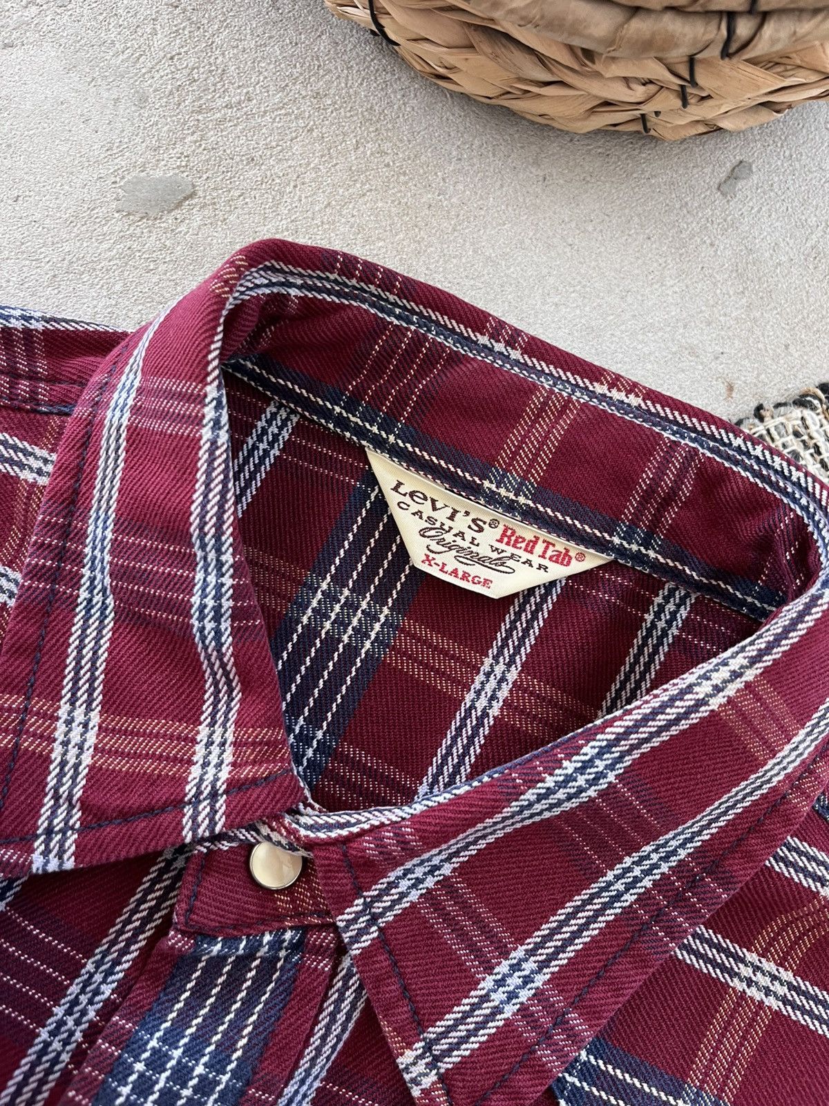 Levi's Vintage Clothing Vintage Levis Red Tab Overshirt Red Plaid Heavy Shirt Size US XL / EU 56 / 4 - 9 Thumbnail