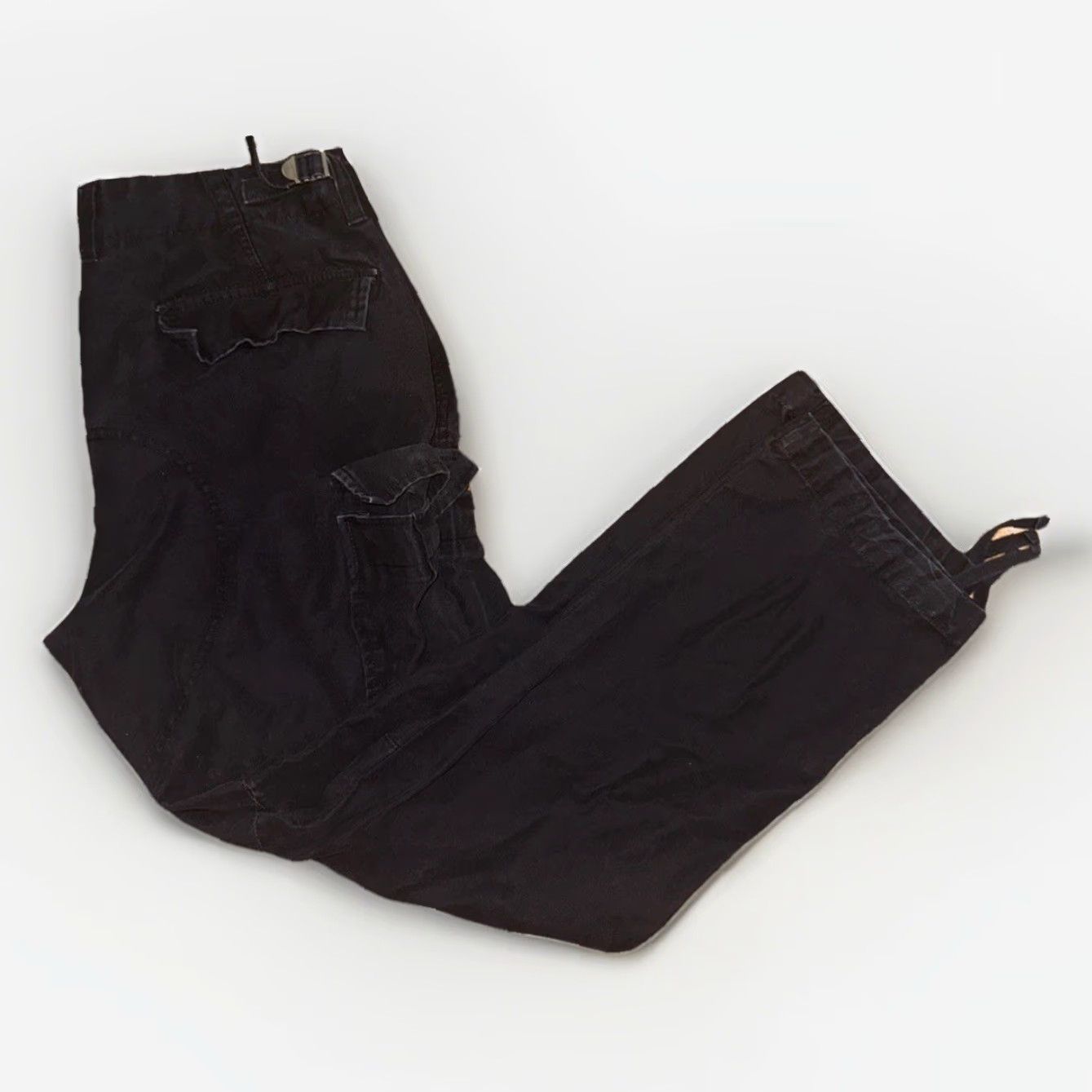 Pacsun VINTAGE PacSun Buckle Back Cargo Pants Black 34x30 Y2K Skater Workwear Mens Pants Size US 34 / EU 50 - 2 Thumbnail
