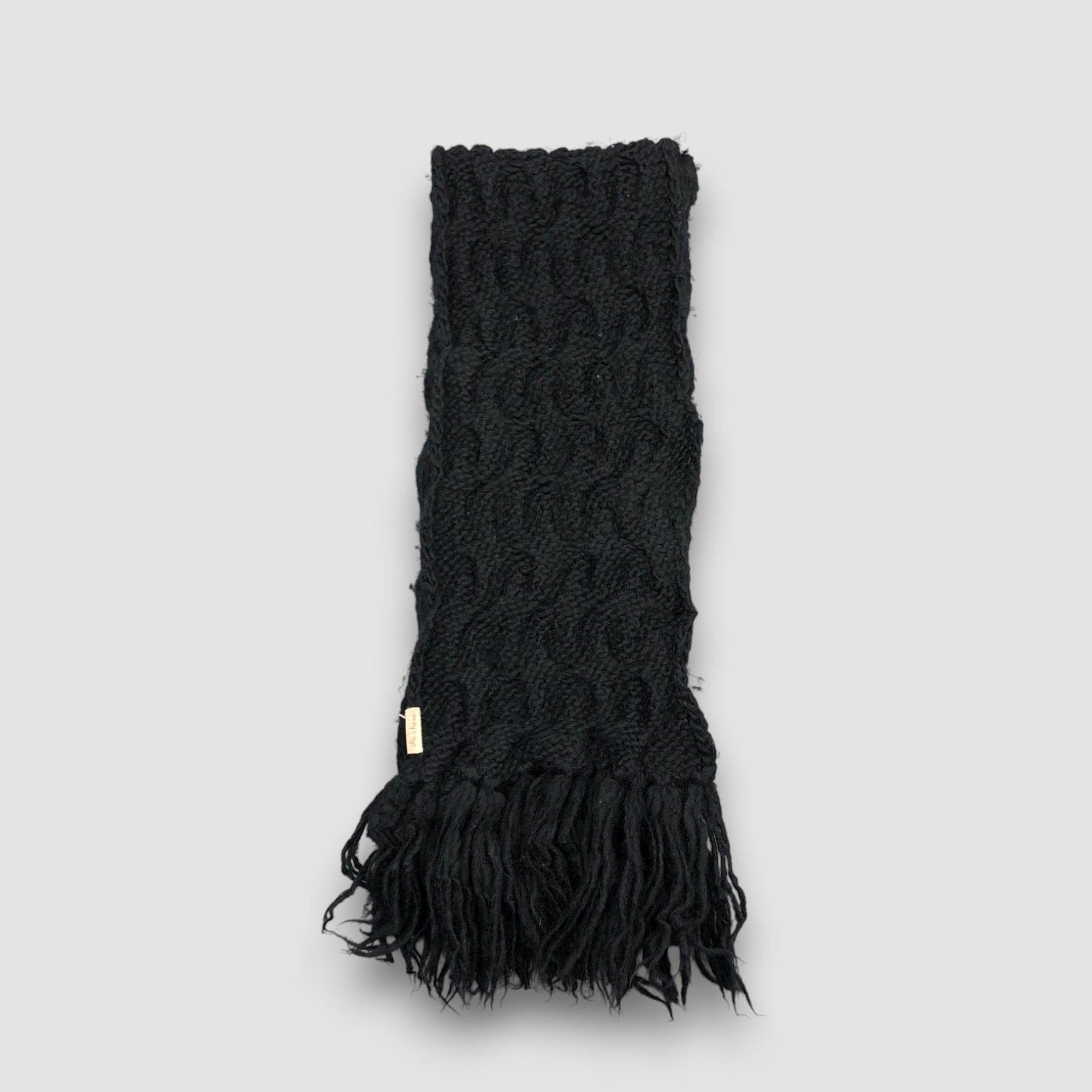 Japanese Brand Vintage Japanese Cringe Scarf Muffler Crochet Wool Scarves Size ONE SIZE - 3 Thumbnail