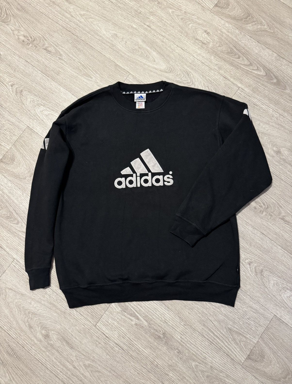 Adidas 🔷Rare Vintage Adidas Big Logo Sweatshirt 90s🔷 Size US XL / EU 56 / 4 - 1 Thumbnail