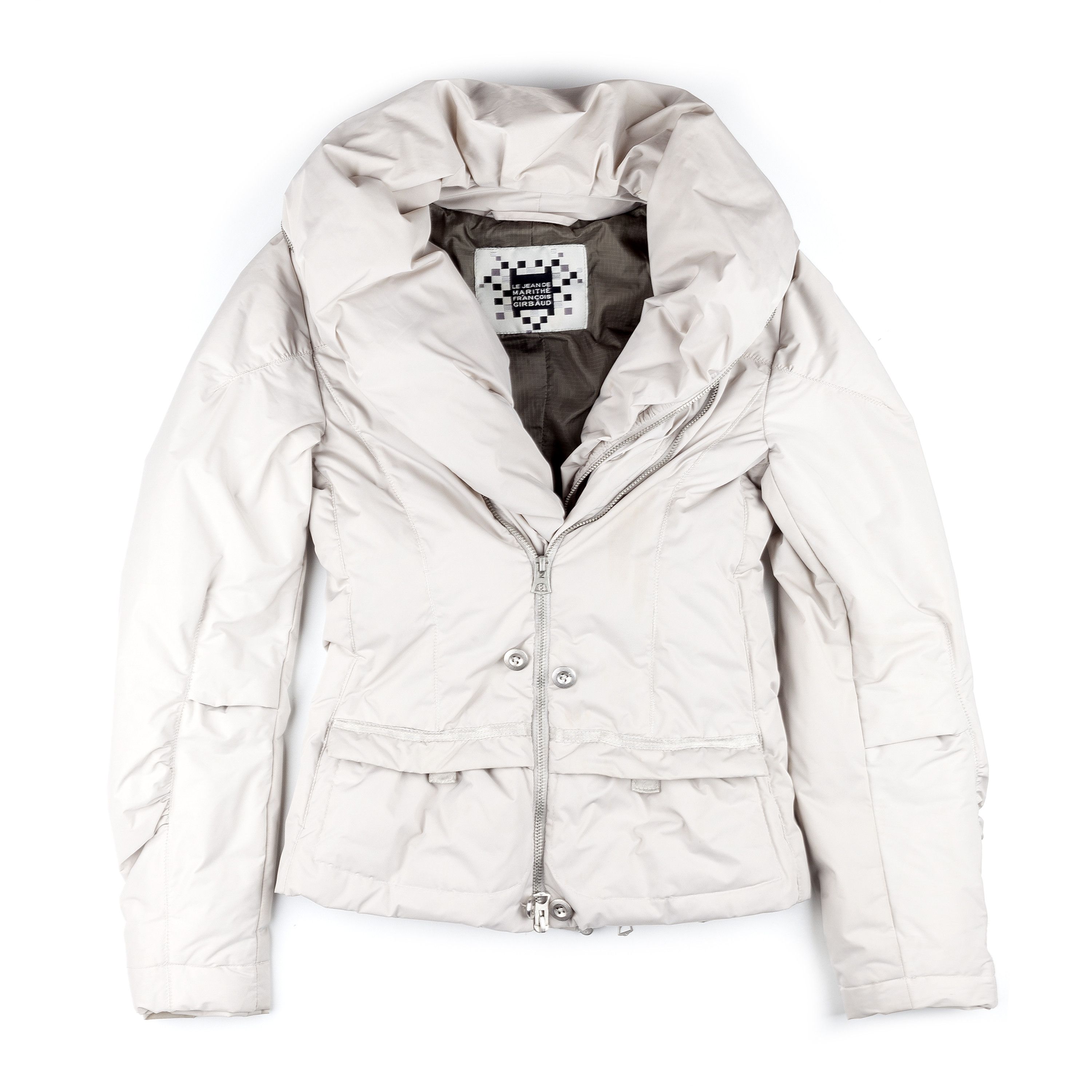 Marithe + Francois Girbaud Marithé François Girbaud Vintage Beige Nylon Puffer (XS) Size XS / US 0-2 / IT 36-38 - 1 Thumbnail