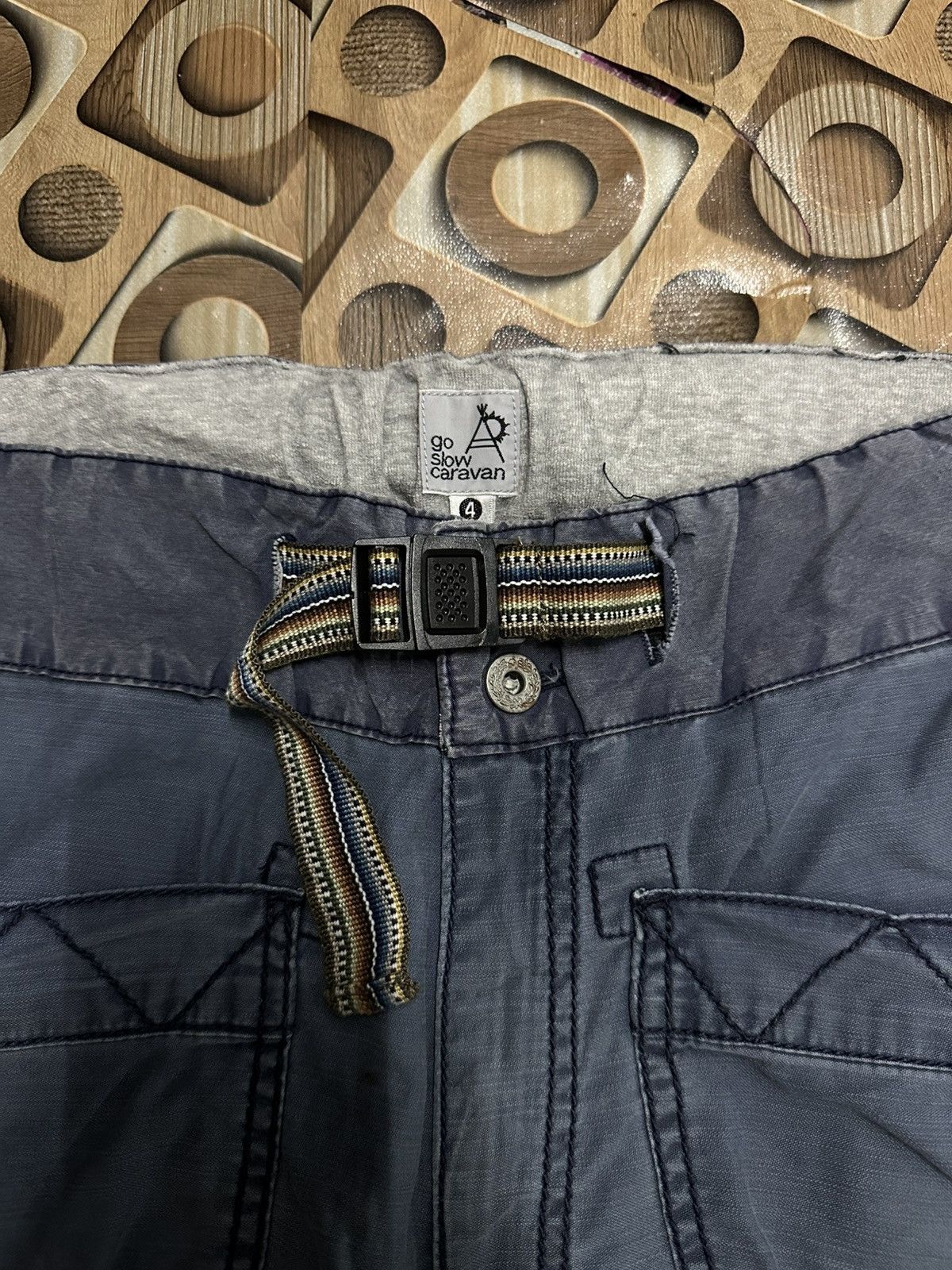 go slow caravan BIG POCKET ‼️Vintage GO SLOW CARAVAN Japan Faded Ankle Pants Size US 33 - 7 Thumbnail