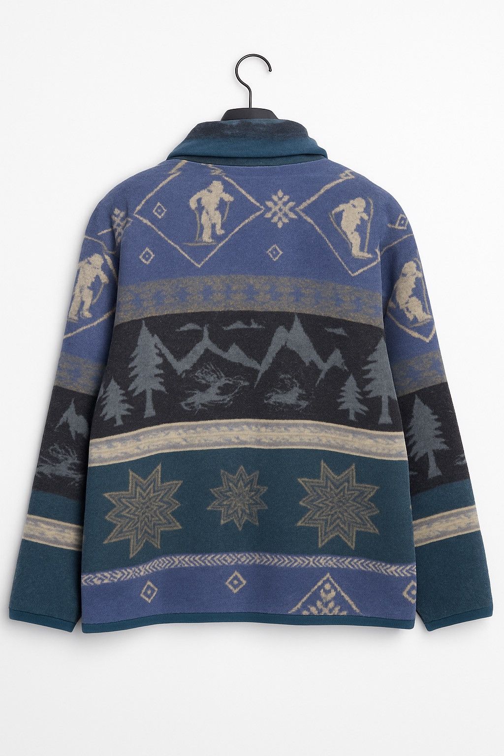 L.L. Bean Vintage L.L. Bean 90s Unisex Nordic Pattern Fleece Pullover Size US M / EU 48-50 / 2 - 2 Thumbnail