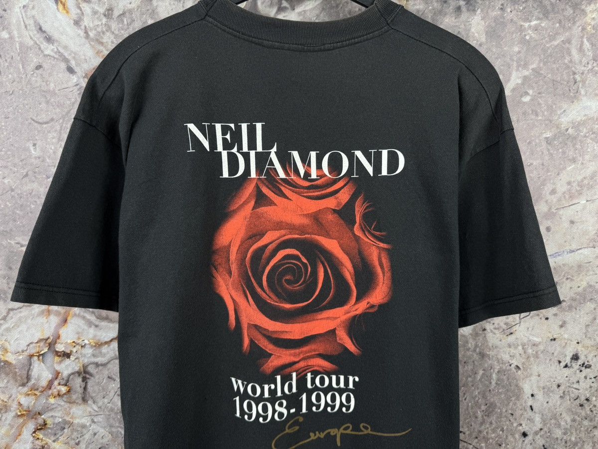Fruit Of The Loom Vintage Neil Diamond World Tour 1998–1999 Graph Band T-Shirt Size US XL / EU 56 / 4 - 12 Thumbnail