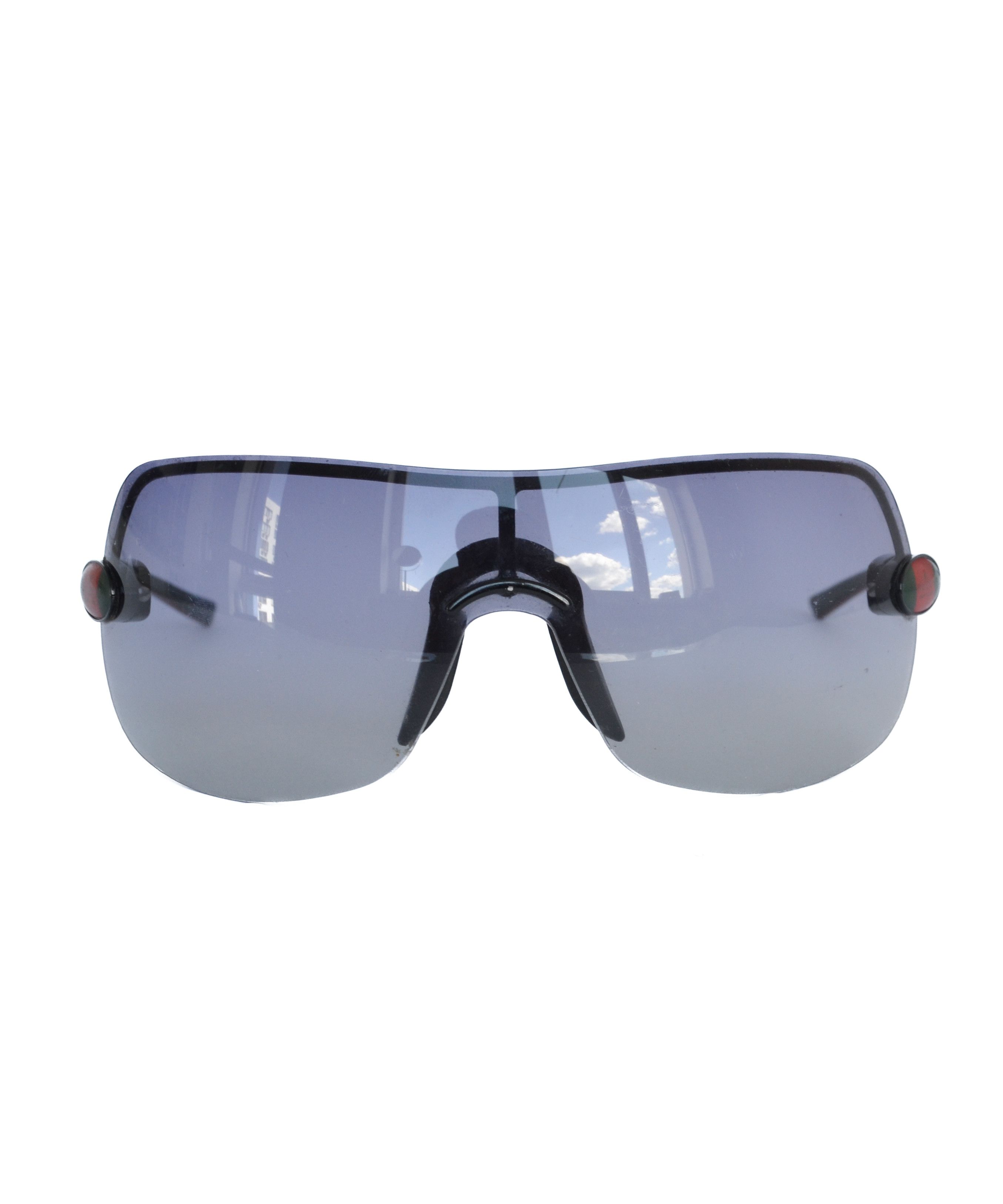 Gucci GUCCI Sunglasses Black Logo Purple Shield Sport Mask 1854 Size ONE SIZE - 4 Thumbnail