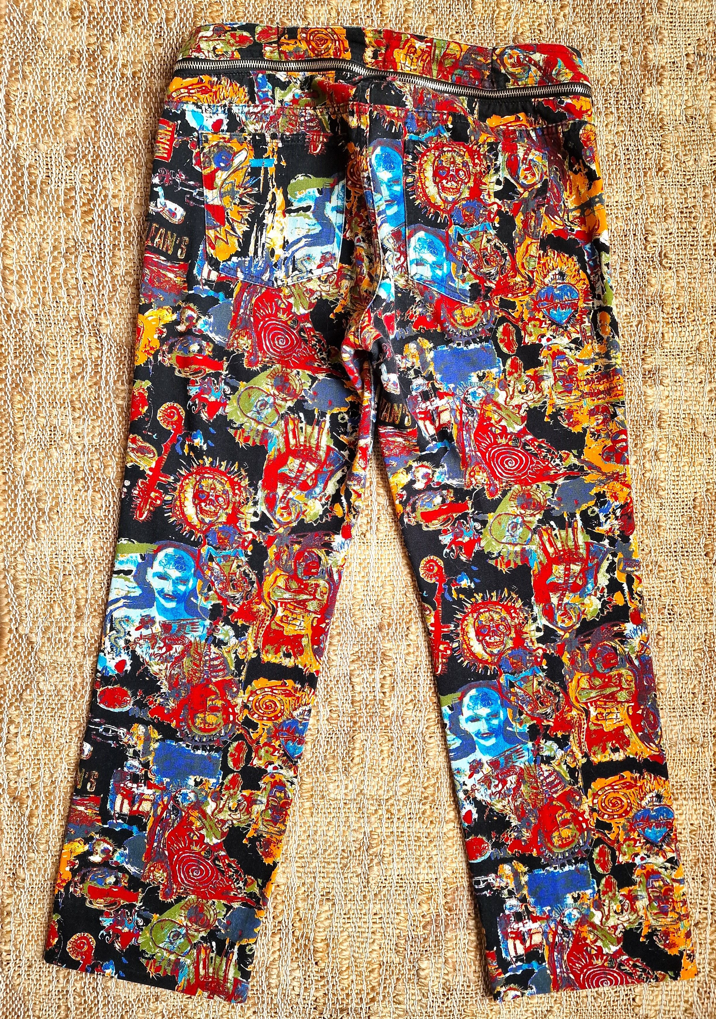 Jean Paul Gaultier Jean Paul Gaultier Basquiat Painting Art Men Pants Trousers Size US 30 / EU 46 - 12 Thumbnail