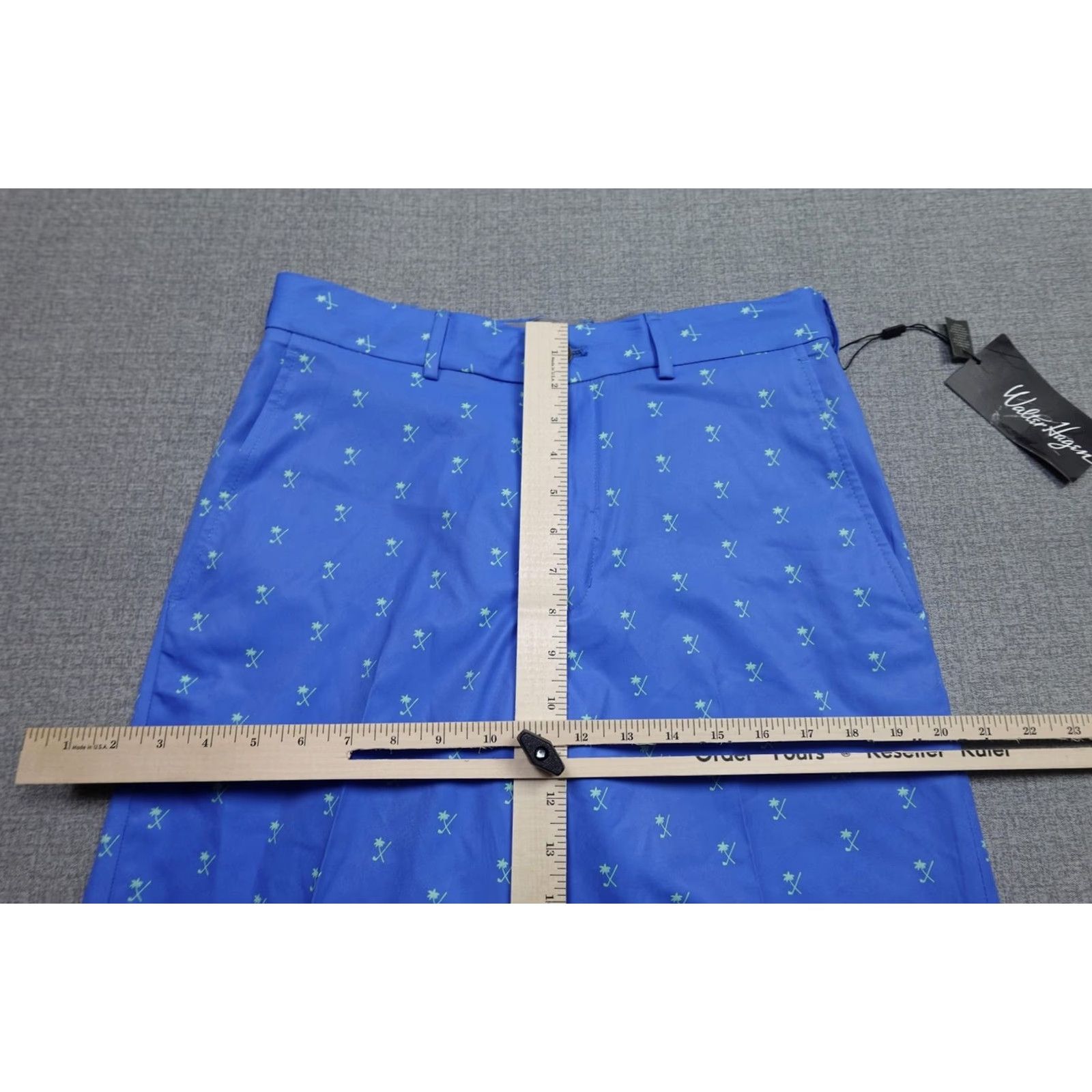 Vintage Walter Hagen Perfect 11 Palm Clubs Print Golf Shorts Mens 30 Blue High Sea 10 Inseam NWT Size US 30 / EU 46 - 6 Thumbnail