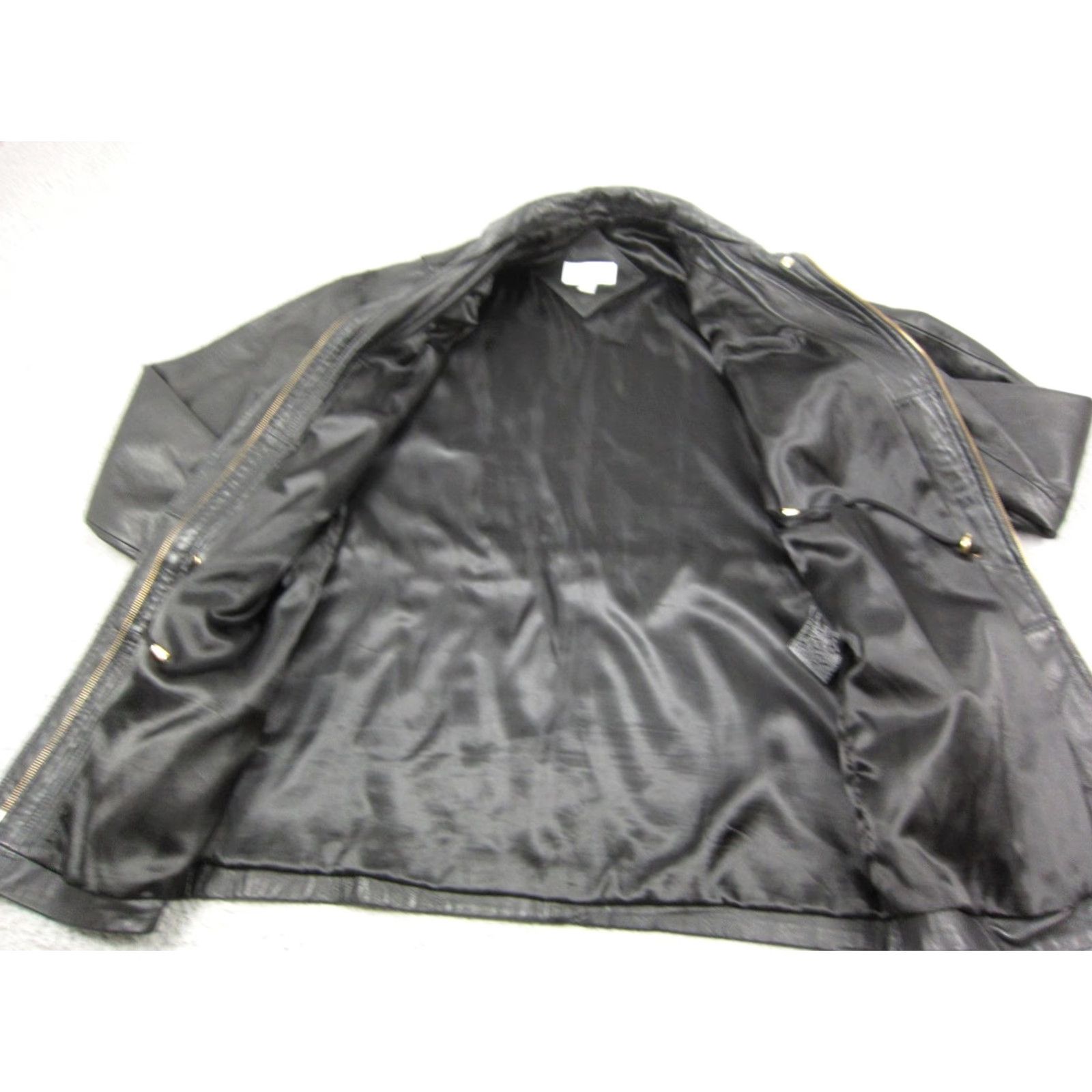 Worthington VINTAGE Worthington Jacket Womens L Black Leather Full Zip 80s 90s Biker Western Casual Workwear Mens? Womens Size L / US 10 / IT 46 - 7 Thumbnail
