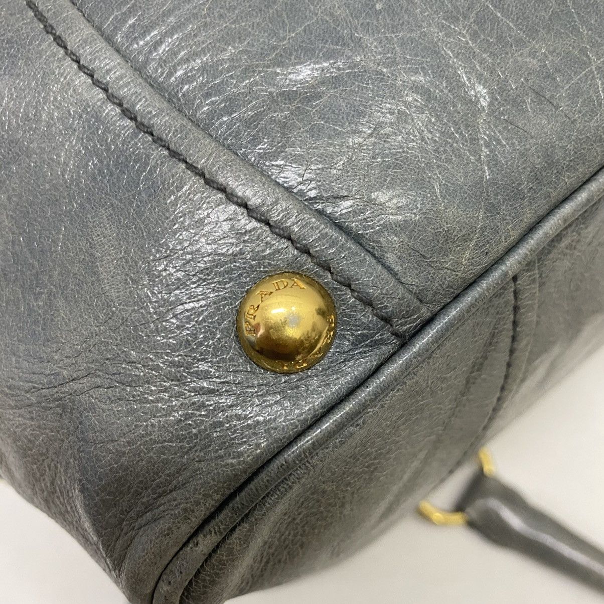 Prada ‼️LASTDROP‼️ PRADA GREY VITELLO SHINE BOULETTO BAG 2 WAY Size ONE SIZE - 9 Thumbnail