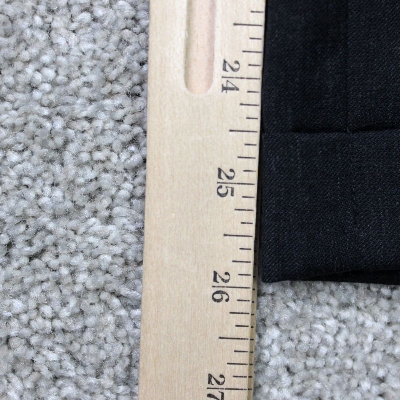 Joseph Joseph & Feiss Dress Pants Mens 50x26 Black 100% Wool Flat Front Cuffed Dress Pants Mens Regular Classic Straight Pockets Widest Search Size US 34 / EU 50 - 3 Thumbnail