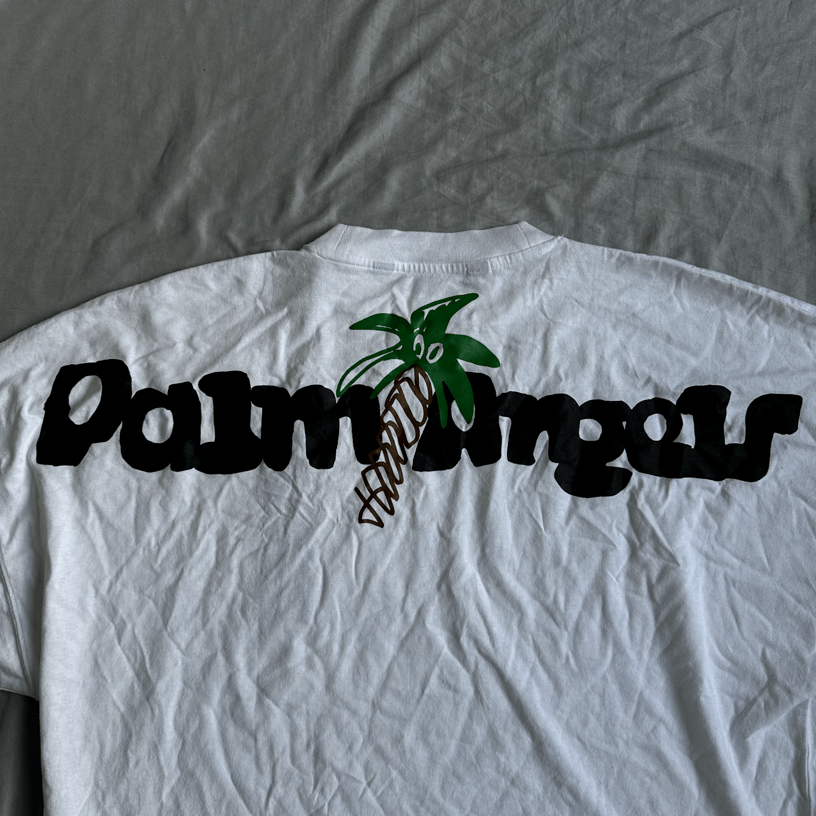 Palm Angels Palm Angels White Shirt With Large Print and Large Palm Tre Size US M / EU 48-50 / 2 - 4 Thumbnail