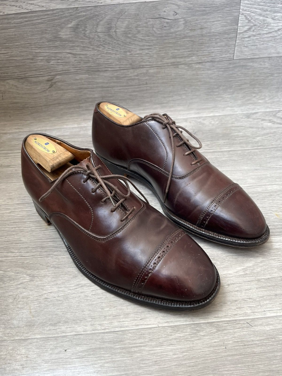 Alden Alden shell cordovan cap-toe oxford leather shoes us 9C/E Size US 7.5 / EU 40-41 - 8 Thumbnail