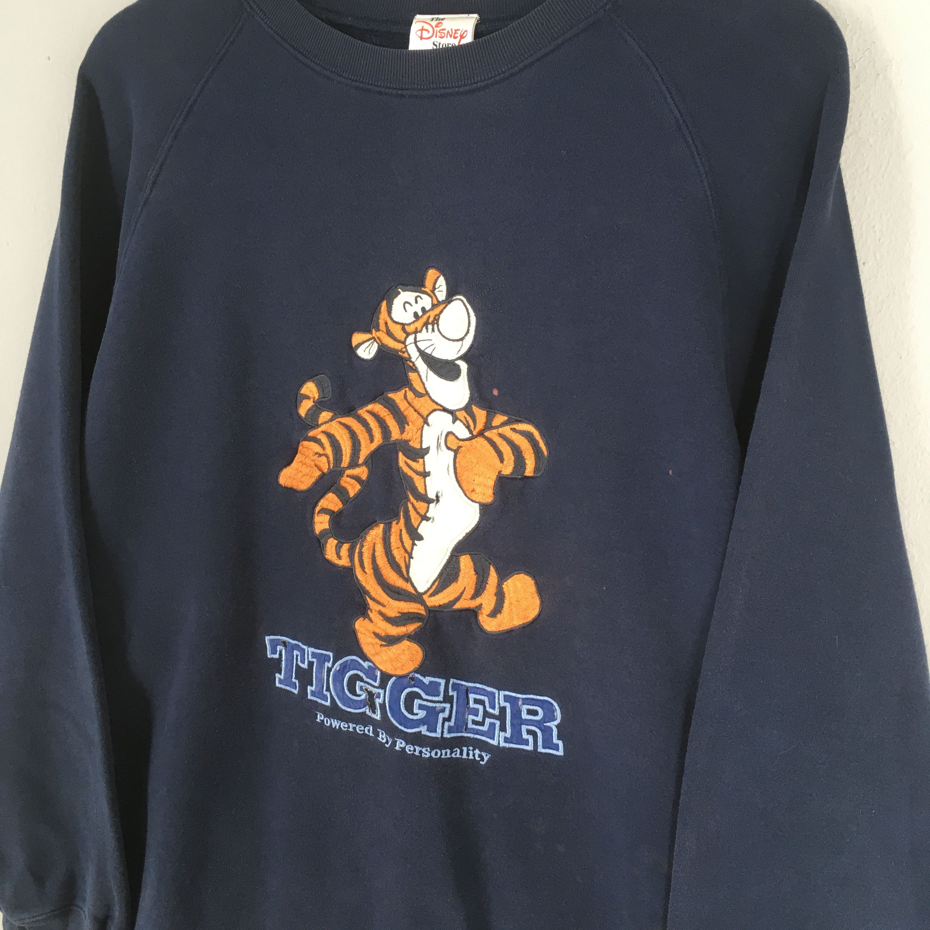 Cartoon Network Vintage 90s Tigger Disney Blue Sweatshirt Large Size US L / EU 52-54 / 3 - 3 Thumbnail