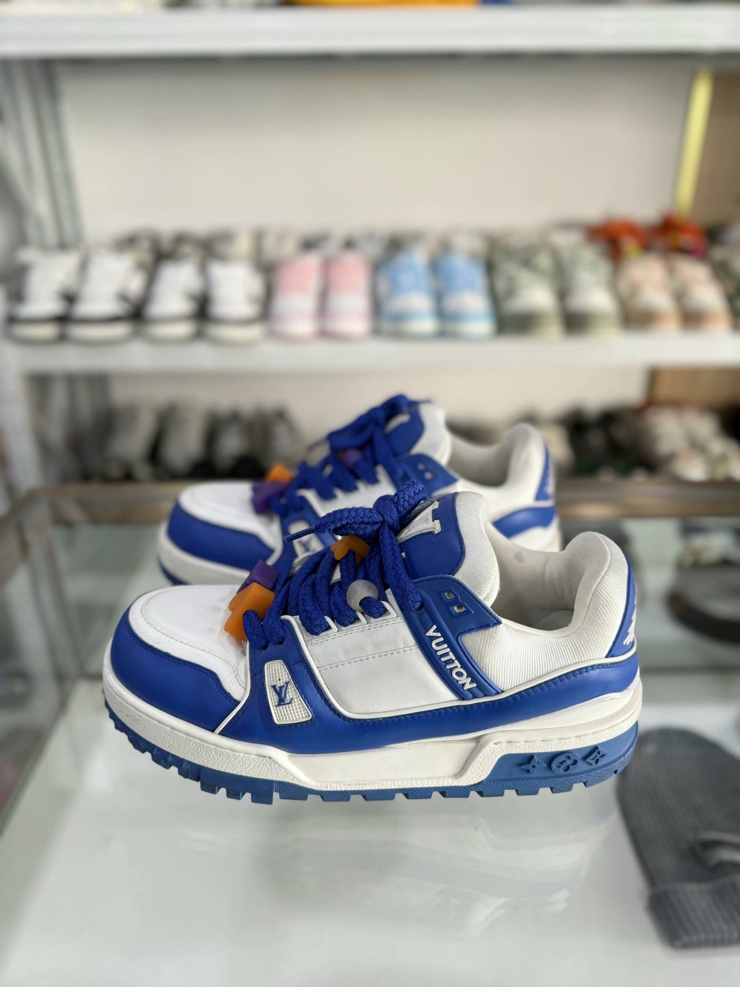 Louis Vuitton Louis Vuitton LV Trainer Blue White Size US 10 / EU 43 - 1 Thumbnail