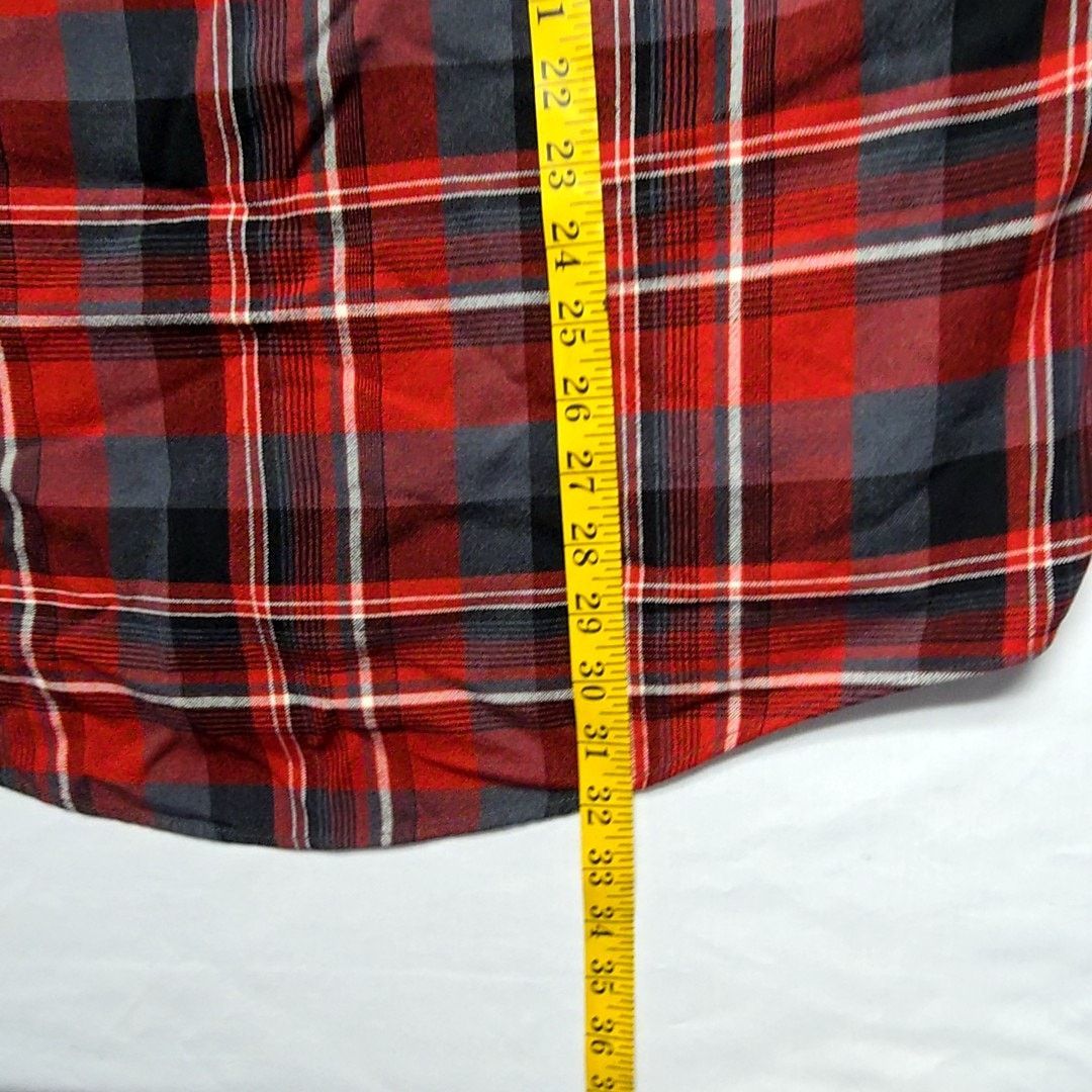 Vintage Vintage Red Black Plaid Flannel L Tall Button Up Shirt 90s Size US L / EU 52-54 / 3 - 10 Thumbnail
