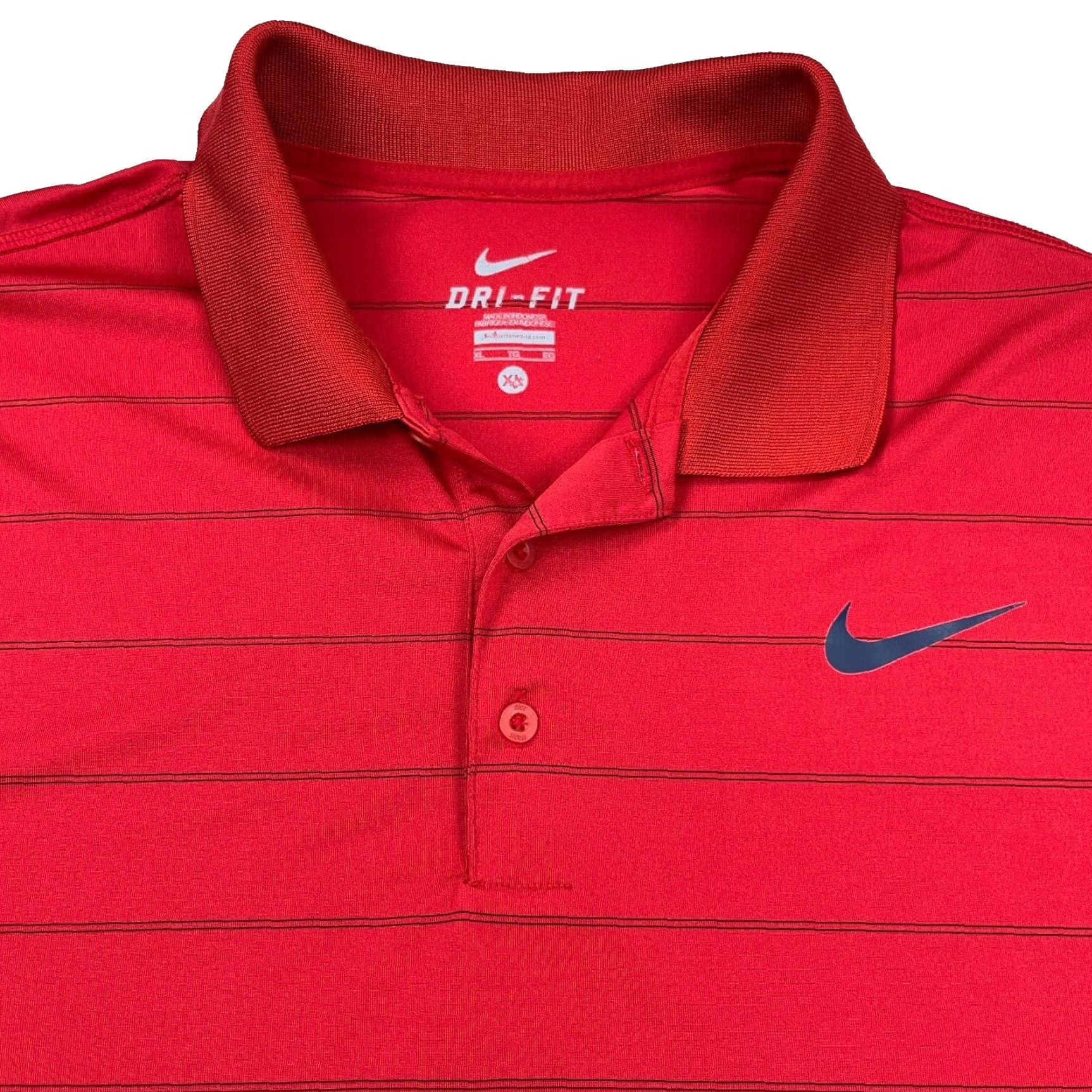 Nike Nike Polo Shirt Men XL Red Striped Dri Fit Performance Golf Polo Nike Dri-FIT Shirt Men XL Red Striped Sportswear Casual/Activewear Mens Polo Shirt Size US XL / EU 56 / 4 - 2 Thumbnail