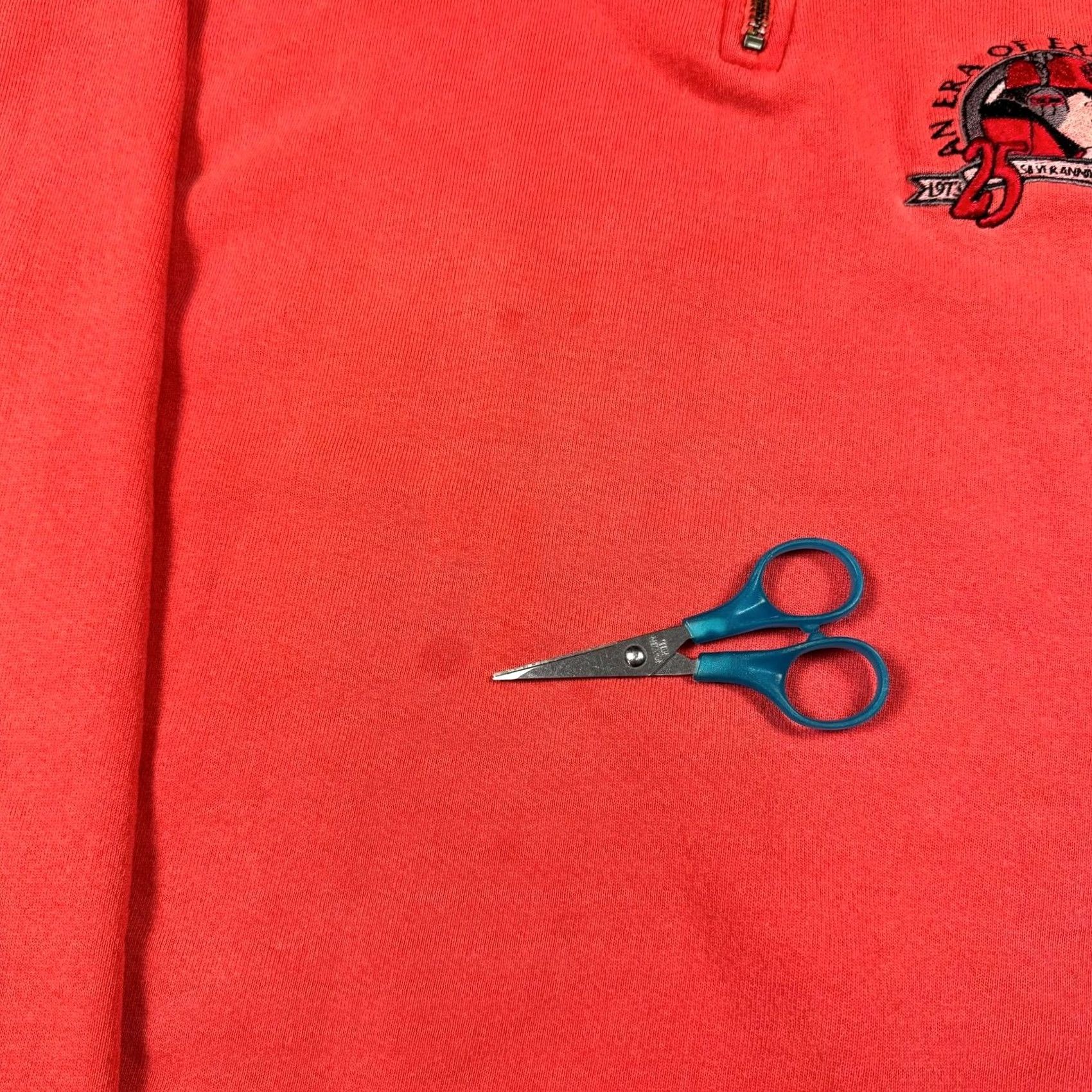 NCAA VINTAGE Nebraska Football Sweatshirt XL Men 90s NCAA Mock Neck 1/4 Zip Red Embroidered Logo Sweatshirt Mens Size US XL / EU 56 / 4 - 8 Thumbnail