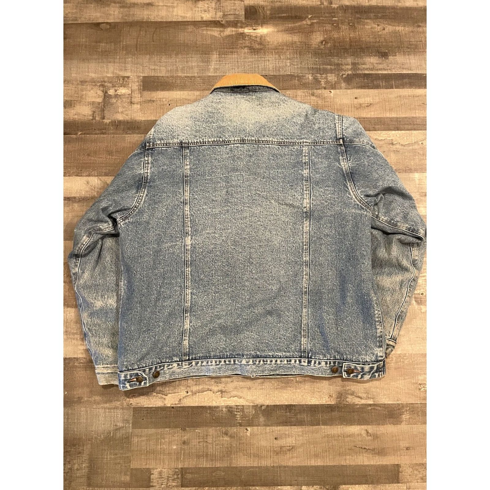 Vintage VTG High Noon Denim Trucker Jacket Mens XL Blue Button Up 90s Cowboy Grunge Western Casual Workwear–Lined Pockets Cotton Denim Jacket Size US XL / EU 56 / 4 - 7 Thumbnail