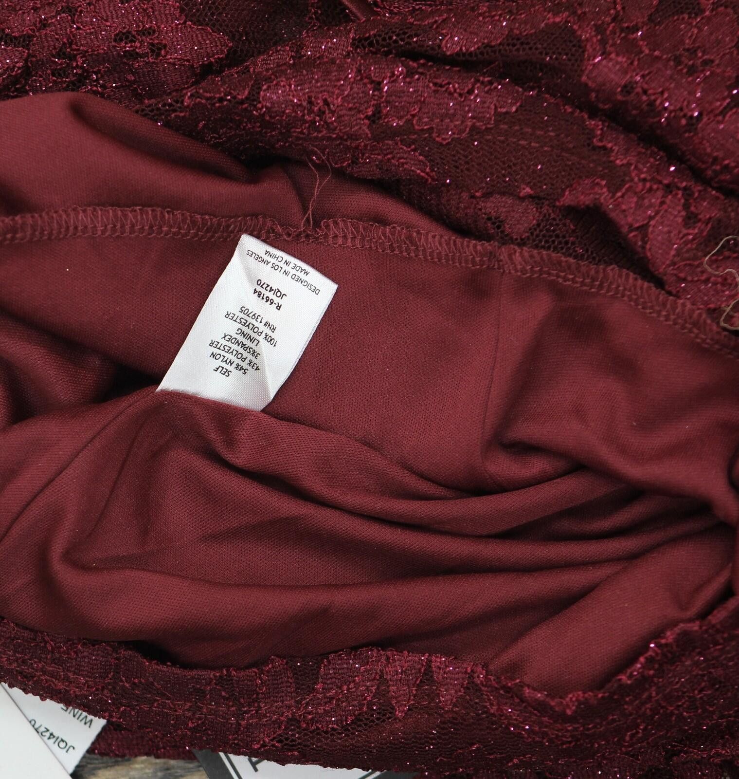 Other Nwt Emerald Sundae Lace Open Back Mini Dress Dark Red 2xs Size XXS / US 00 / IT 34 - 5 Thumbnail
