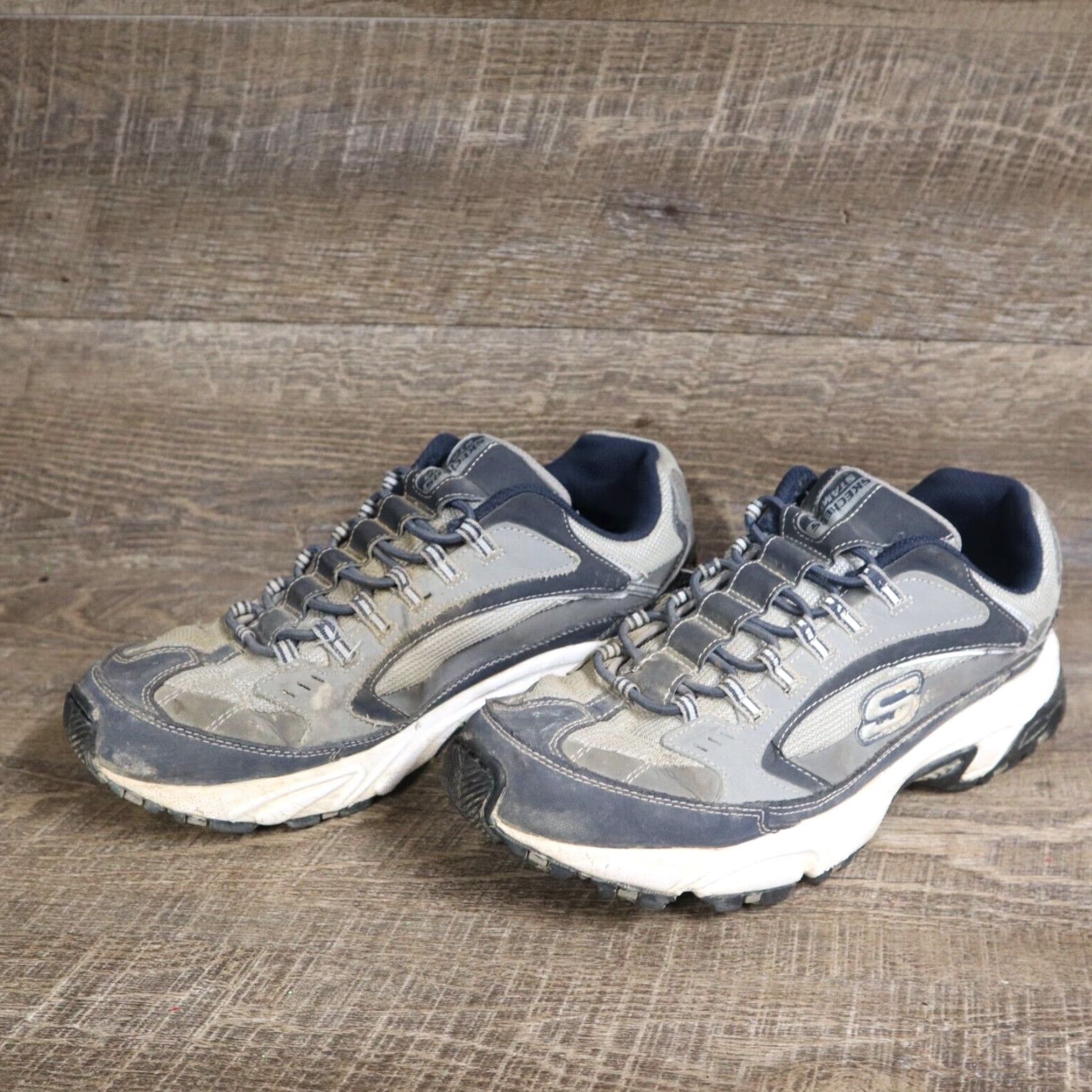 SKECHERS Skechers Stamina Nuovo Athletic Sneakers Blue Gray Black Men Size 11.5 Adult Shoes 11.5 Blue Skechers Stamina Nuovo Mens Sneakers 90s? Size US 11.5 / EU 44-45 - 2 Thumbnail