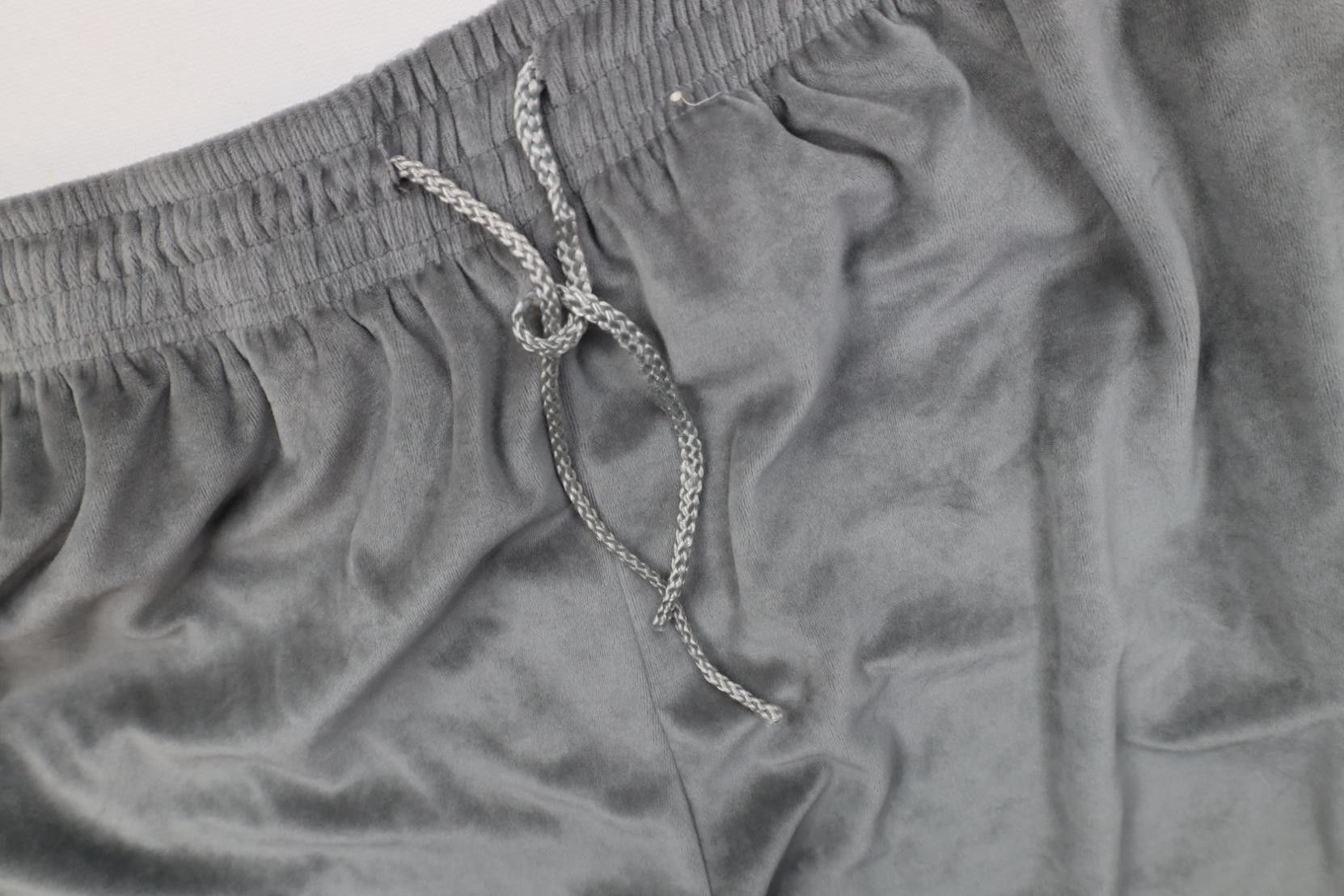 Vintage Vintage 90s Y2K Streetwear Velour Wide Leg Sweatpants Gray Size US 34 / EU 50 - 7 Thumbnail