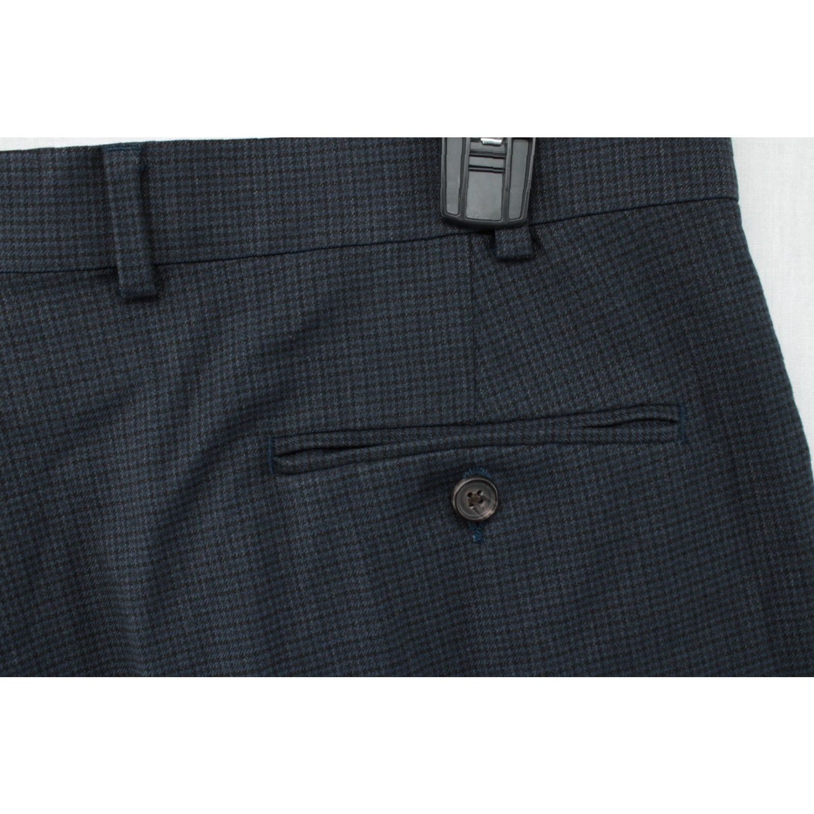 Ralph Lauren Ralph Lauren Pants Men’s 38X30 Blue Tiny Houndstooth Pleated Cuffed Trousers Dress Pants Classic Mens 38 Blue Houndstooth Straight Size US 38 / EU 54 - 2 Thumbnail